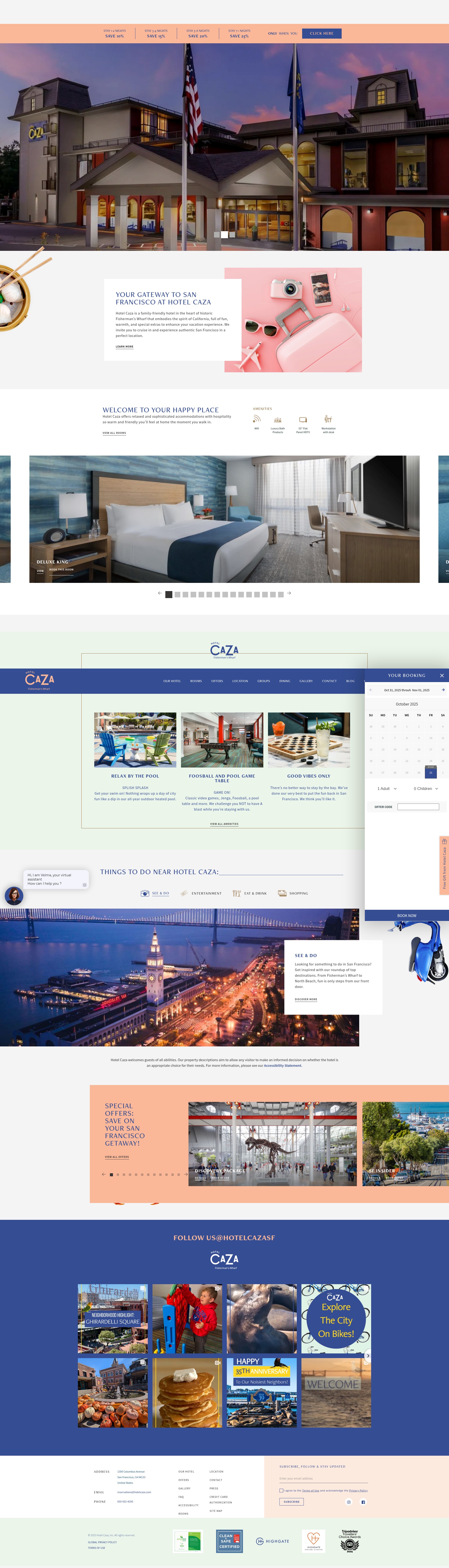 Screenshot of hotelcaza.com