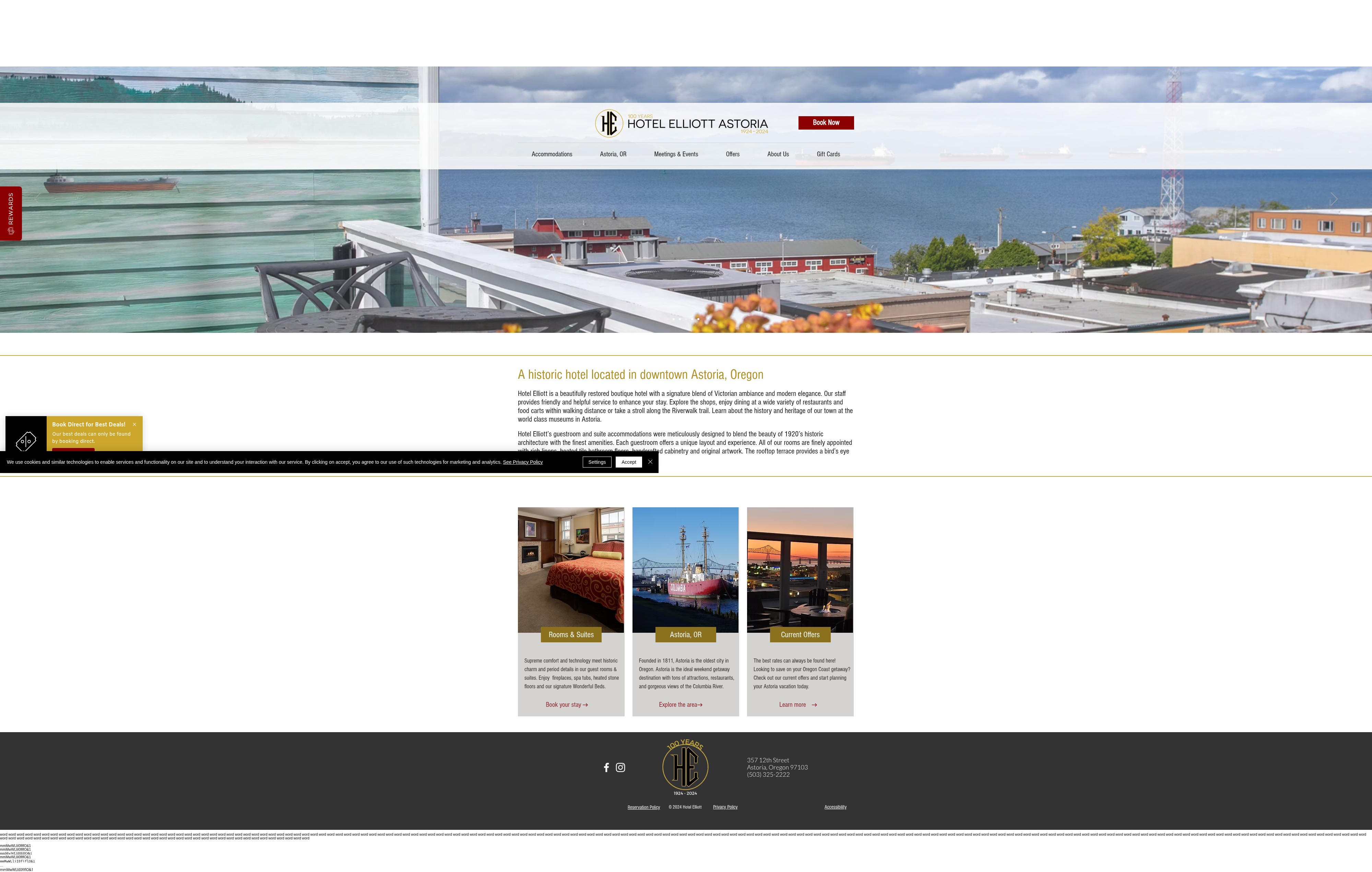 Screenshot of hotelelliott.com