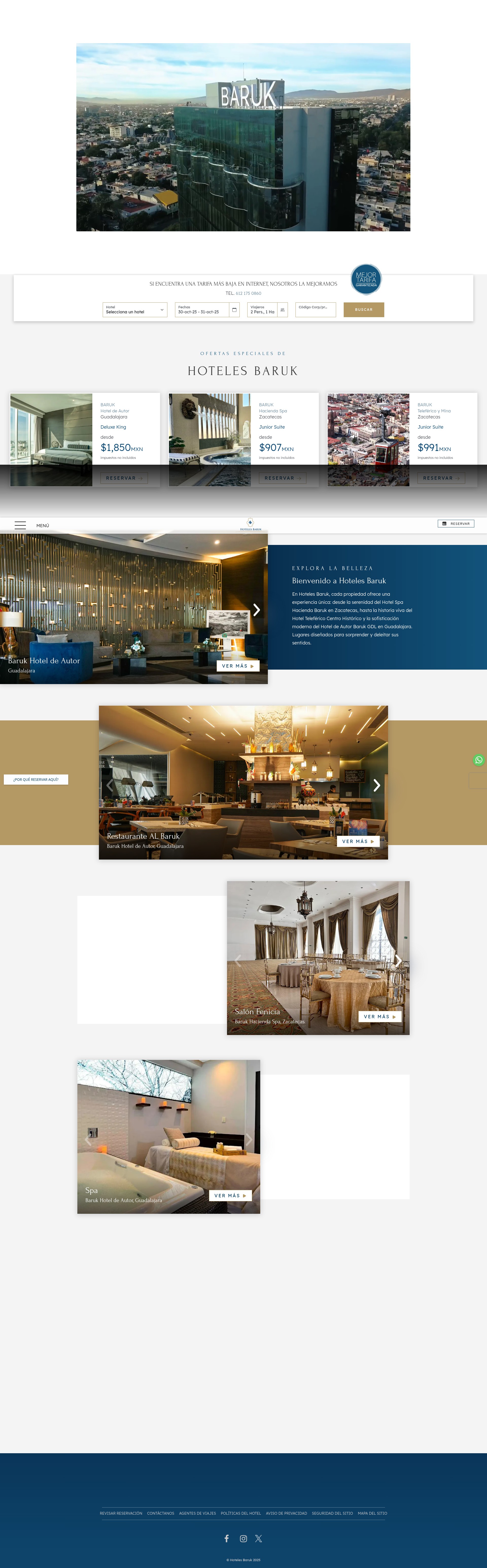 Screenshot of hotelesbaruk.com