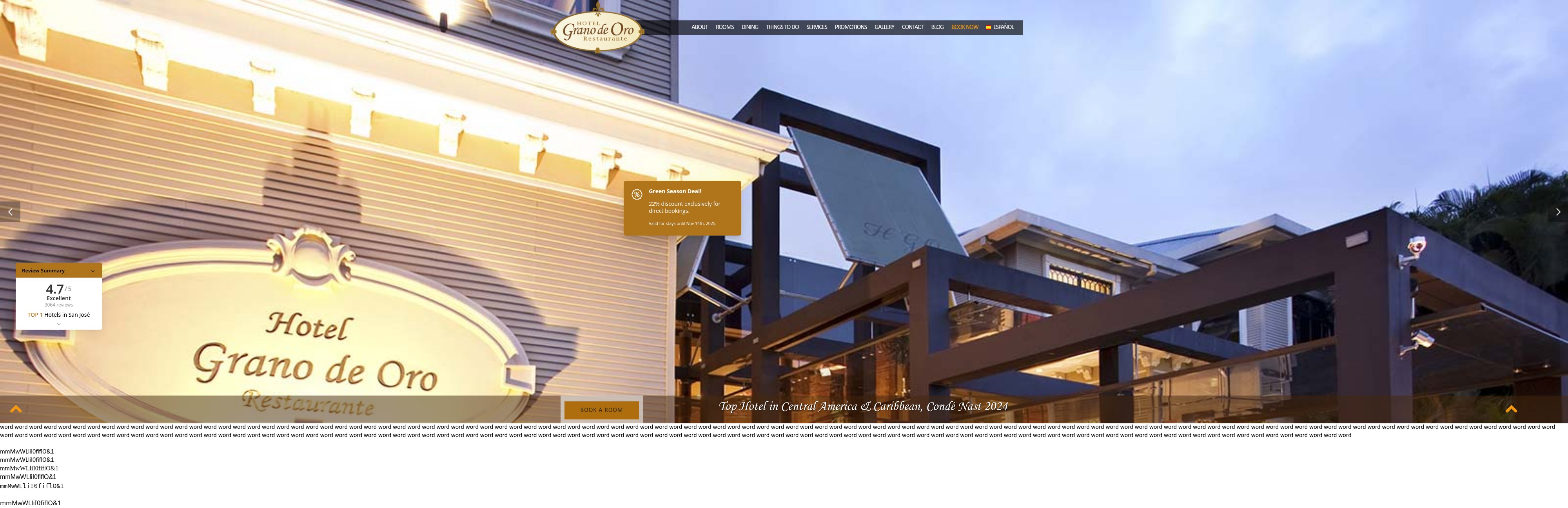 Screenshot of hotelgranodeoro.com