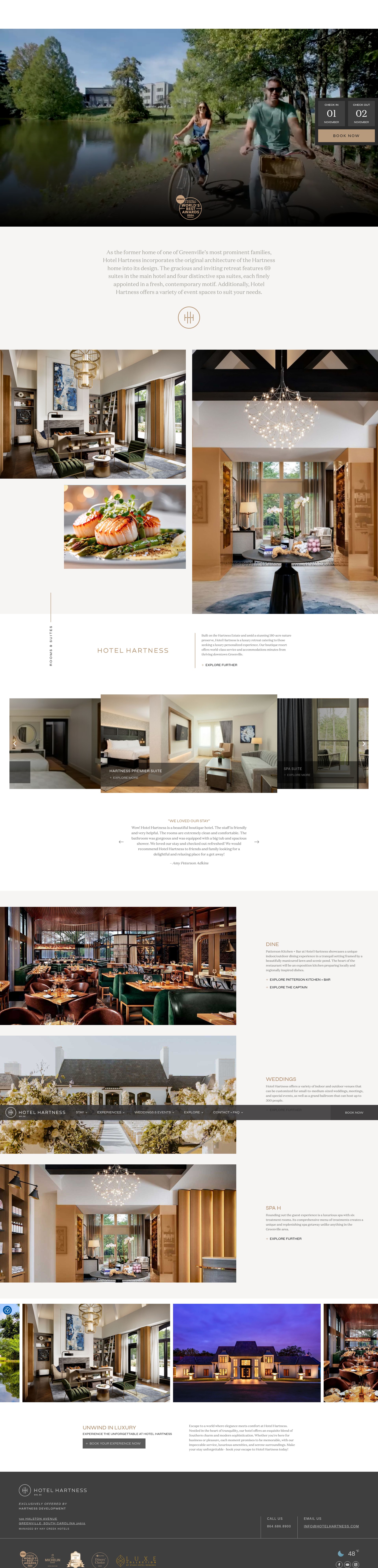 Screenshot of hotelhartness.com