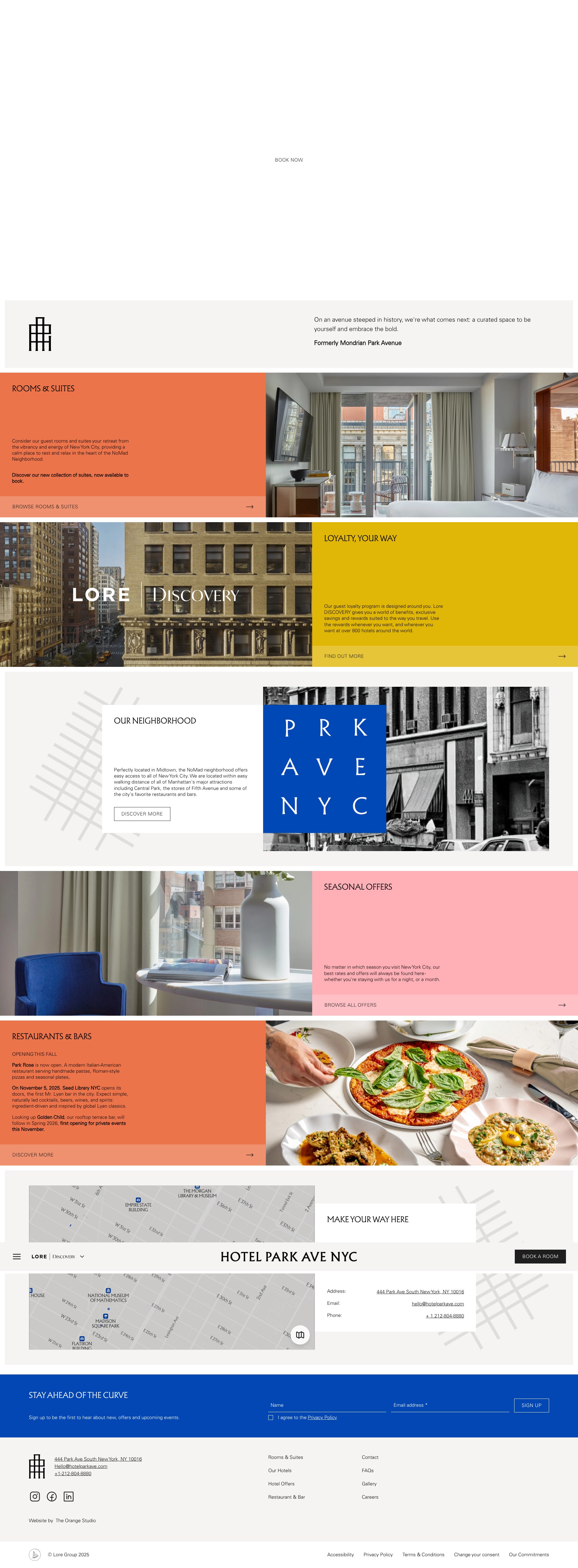 Screenshot of hotelparkave.com