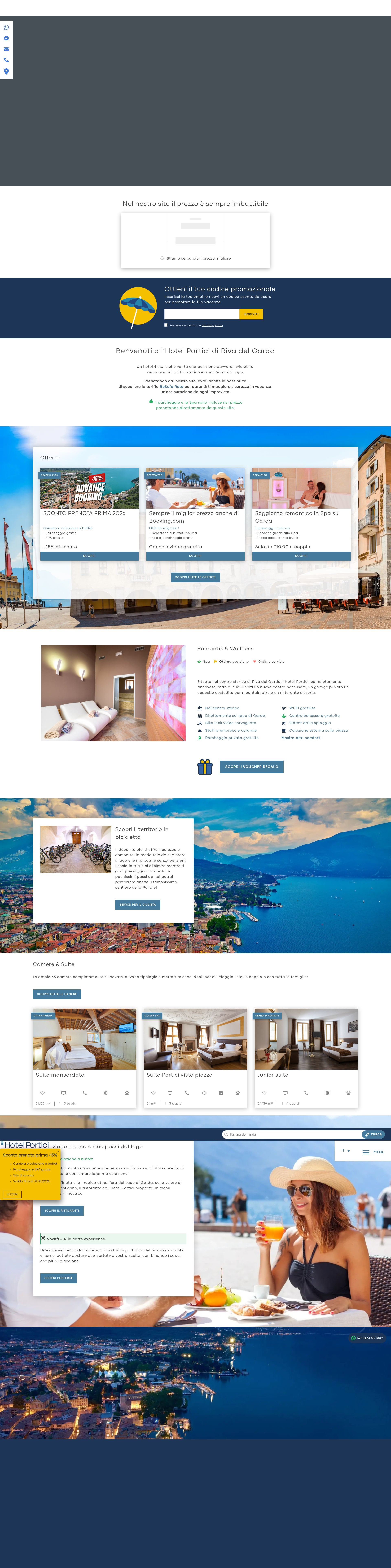 Screenshot of hotelportici.it