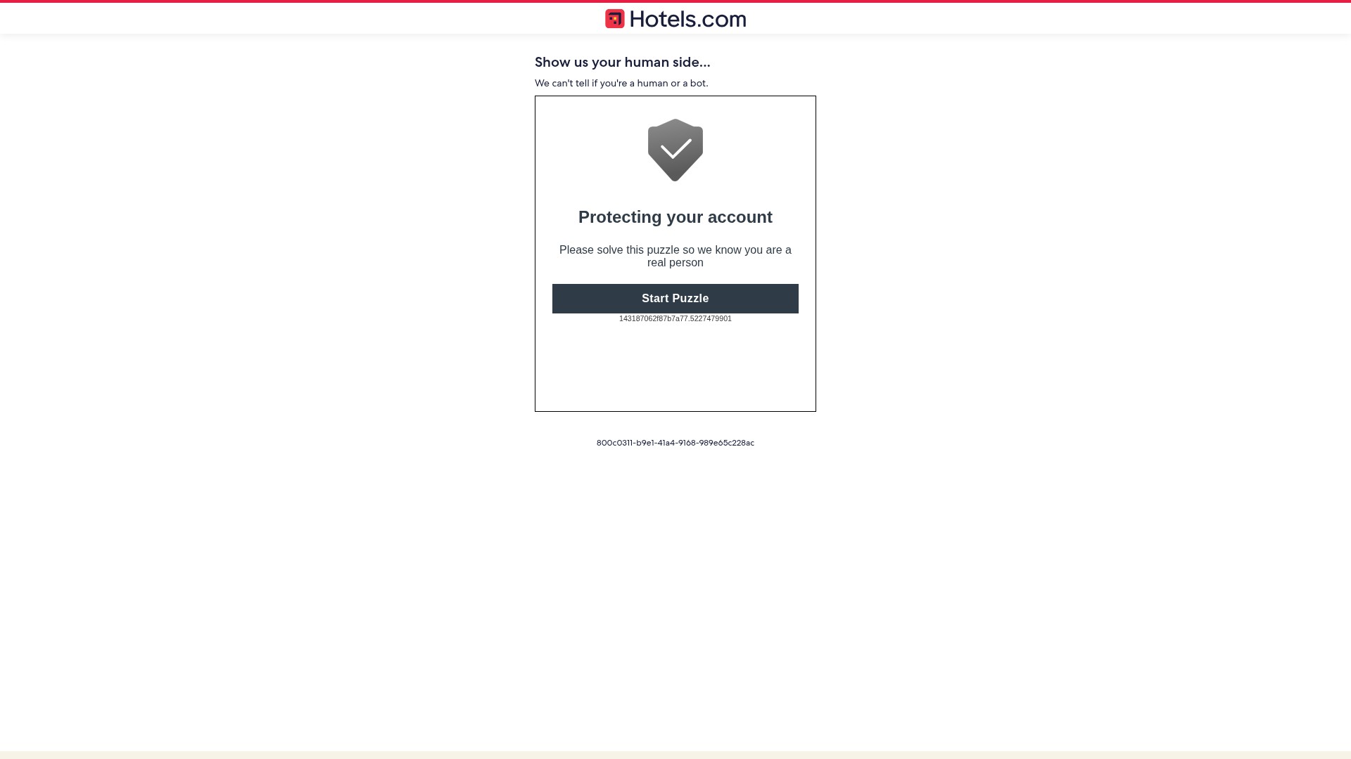 Screenshot of hotels.com