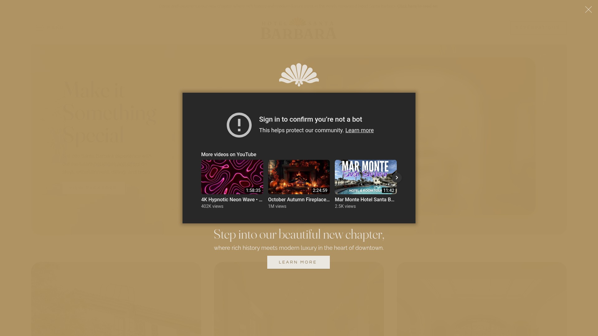 Screenshot of hotelsantabarbara.com