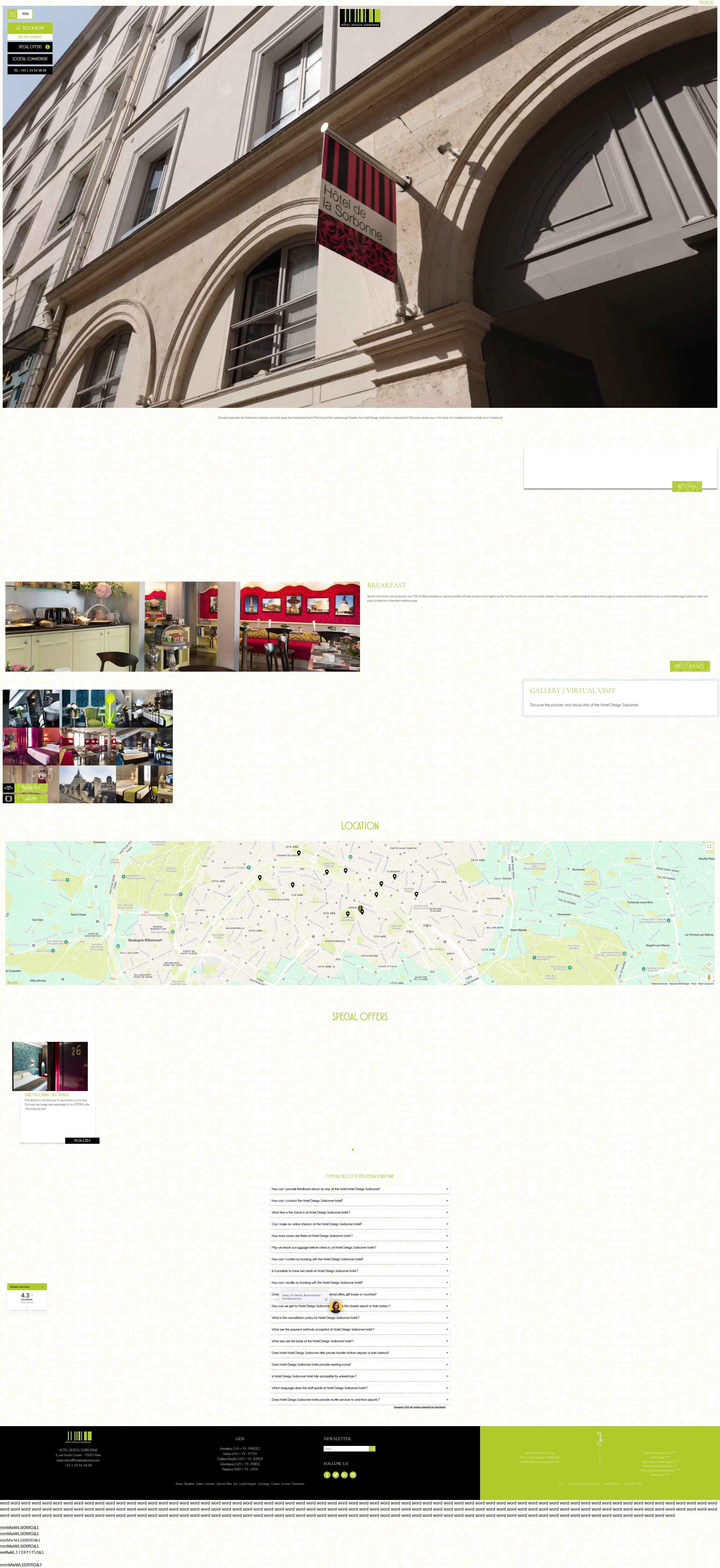 Screenshot of hotelsorbonne.com