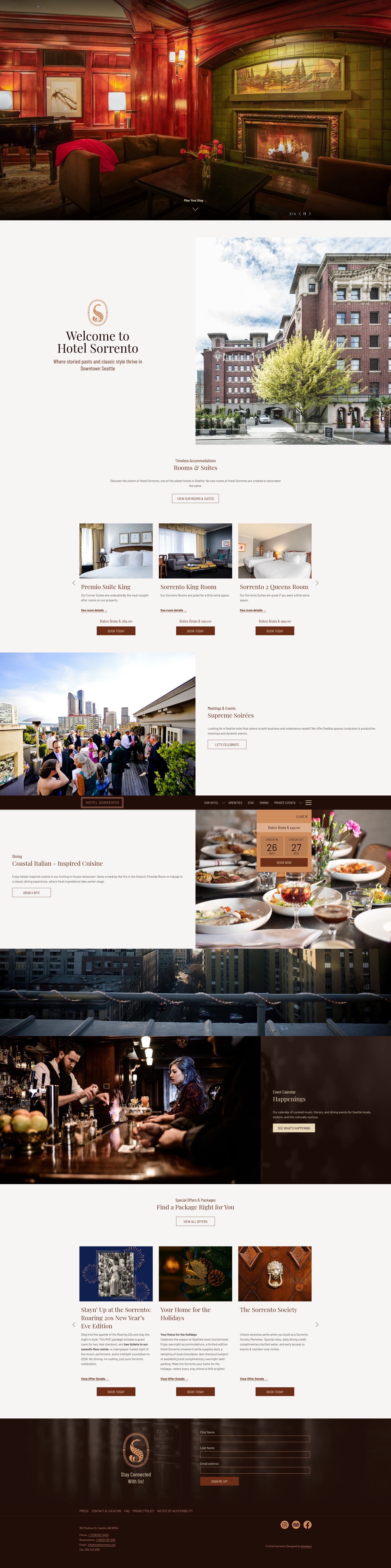 Screenshot of hotelsorrento.com