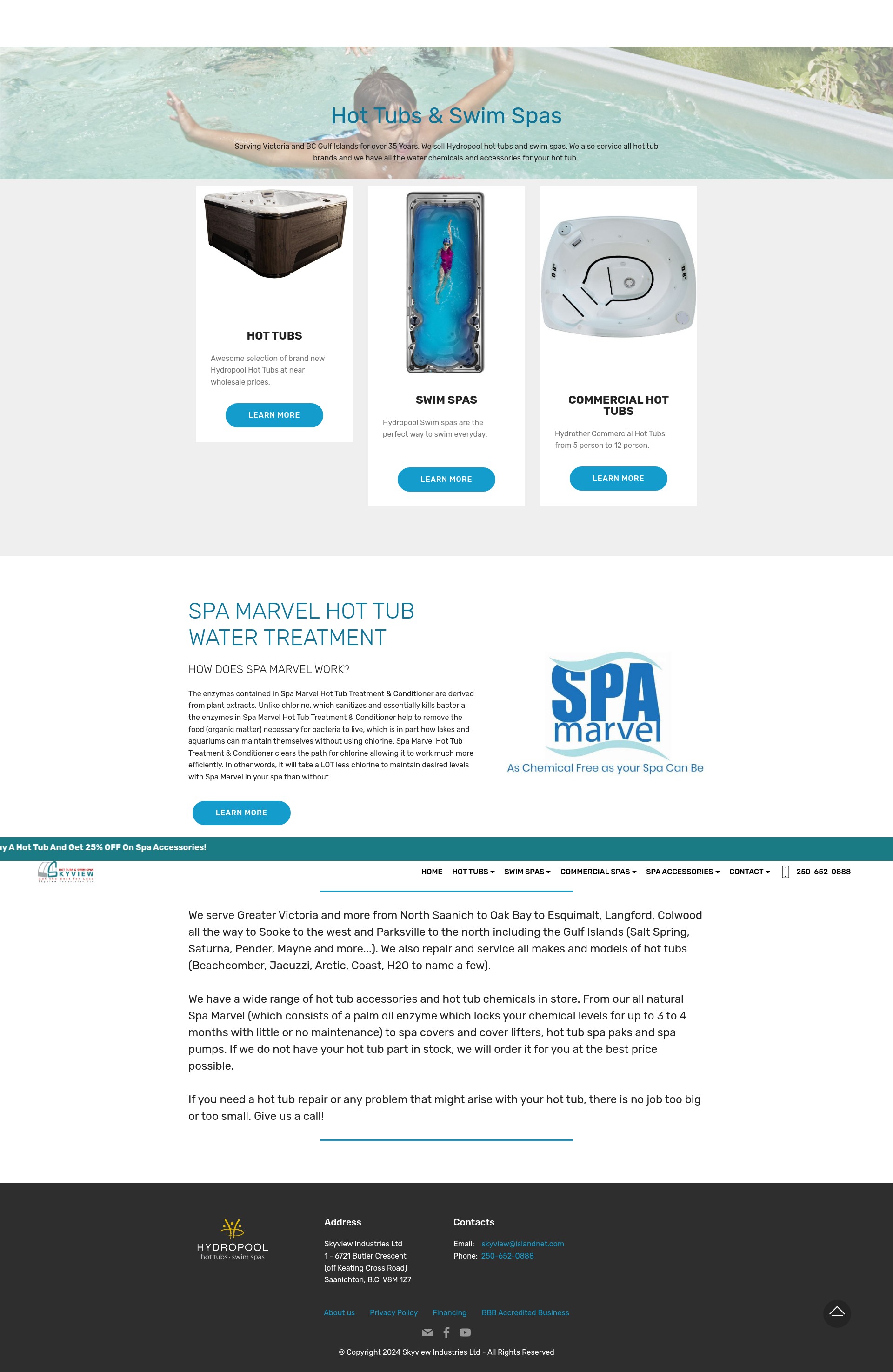 Screenshot of hottubsvictoria.com