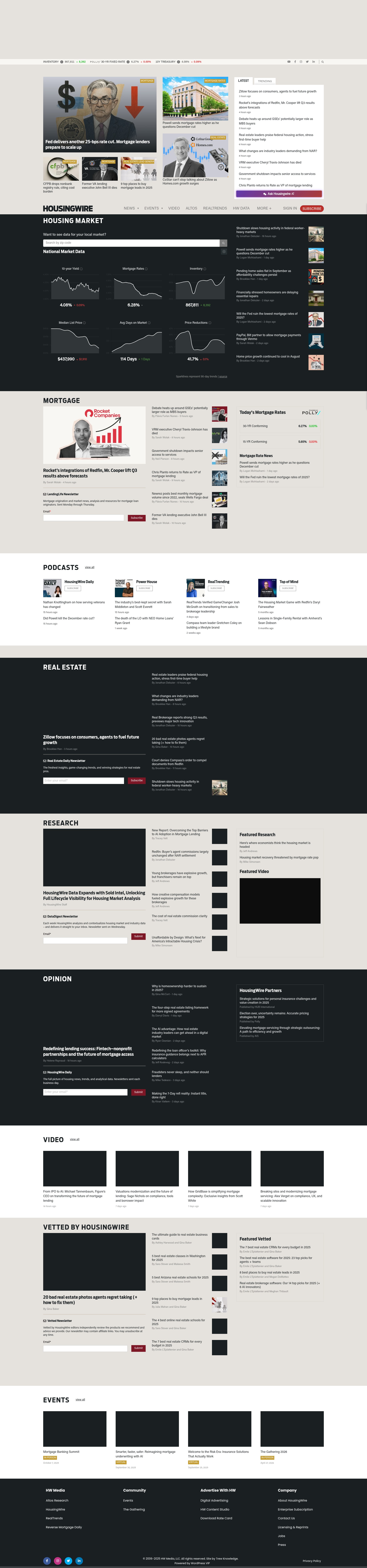 Screenshot of housingwire.com