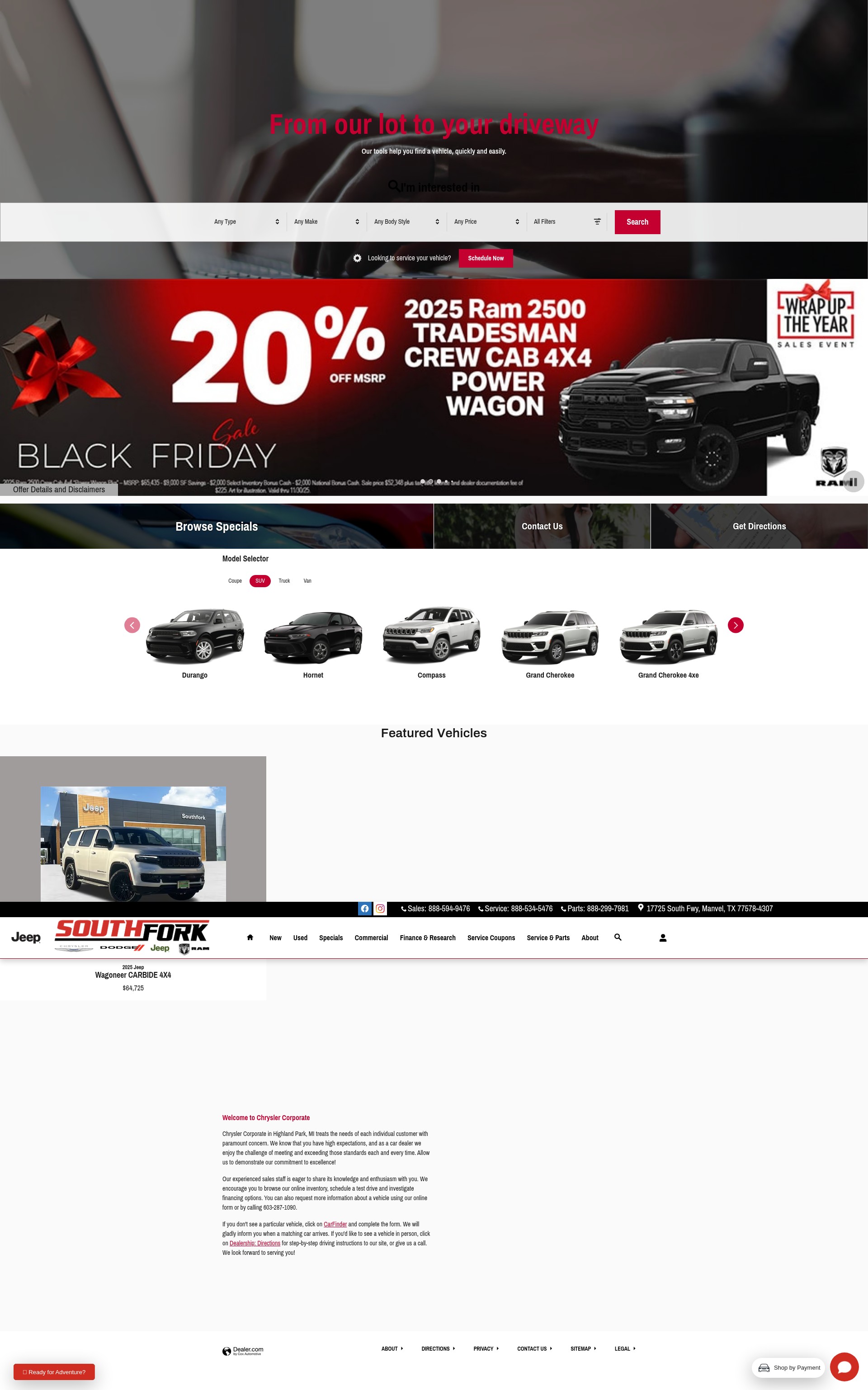 Screenshot of houstonchryslerdodgejeepram.com