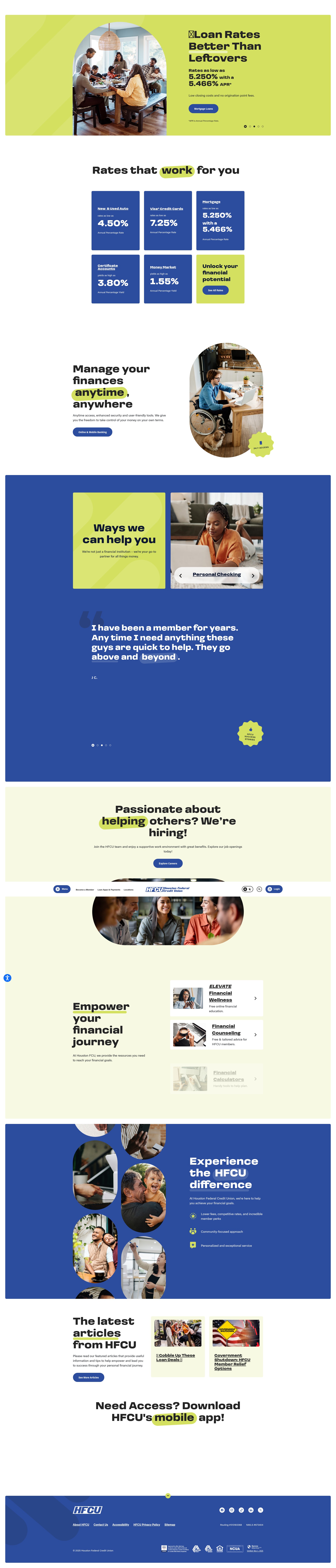 Screenshot of houstonfcu.org