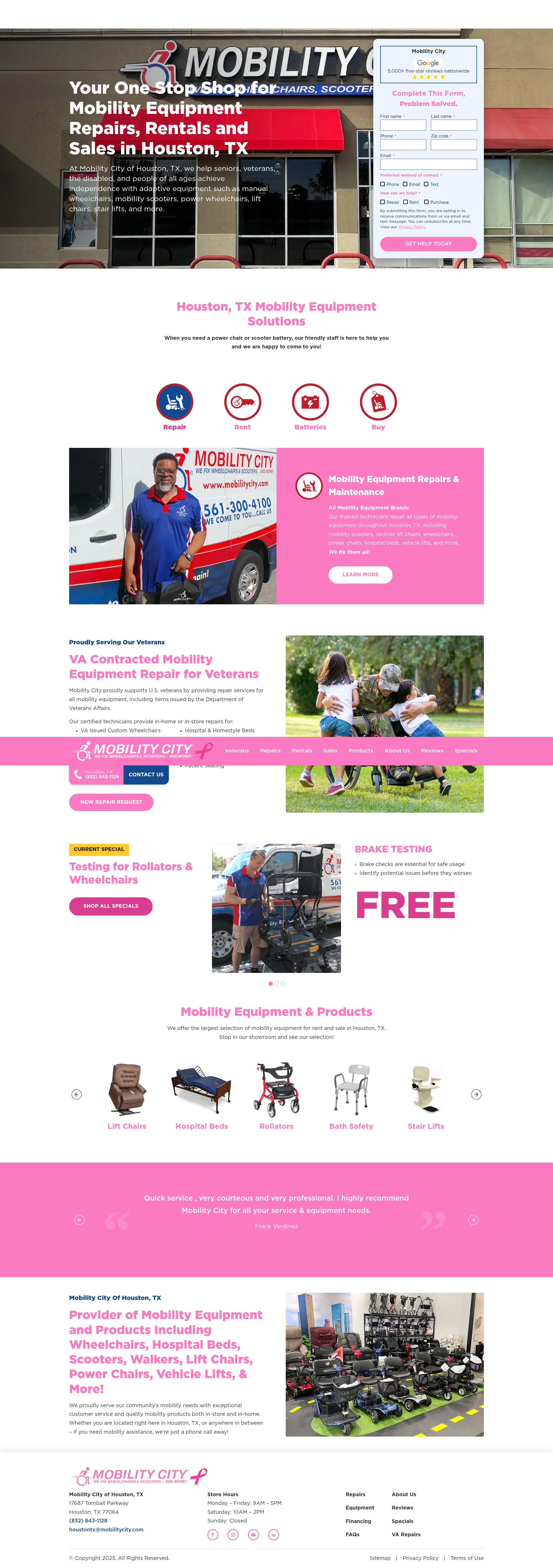 Screenshot of houstontx.mobilitycity.com