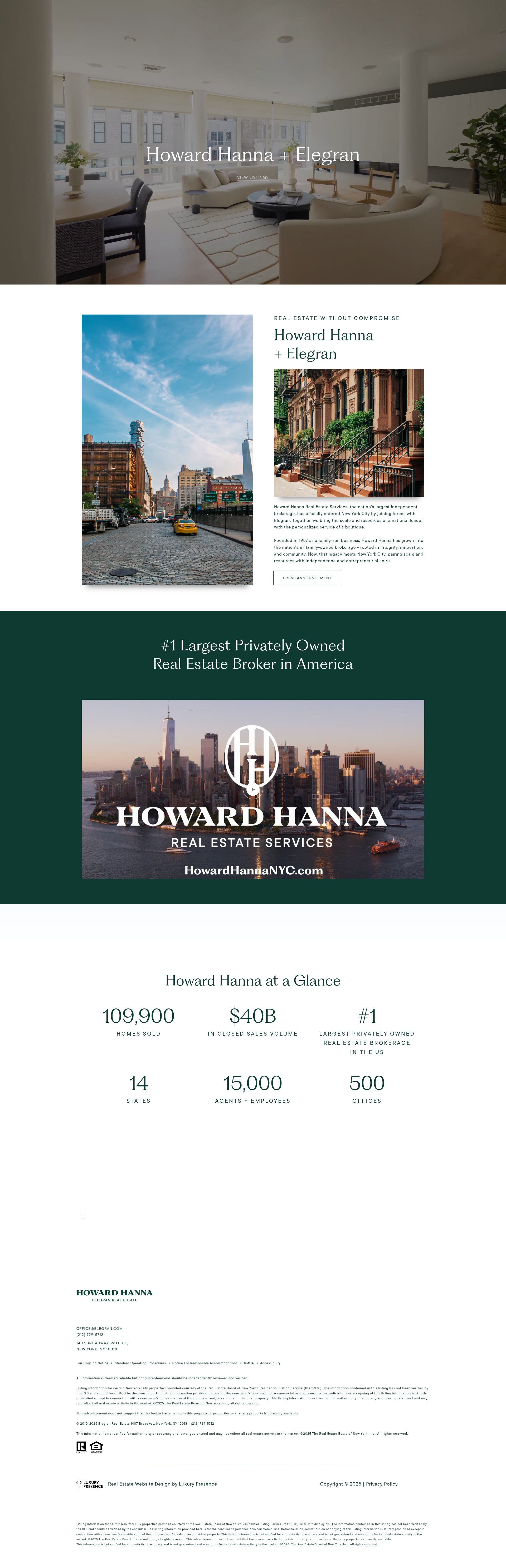 Screenshot of howardhannanyc.com