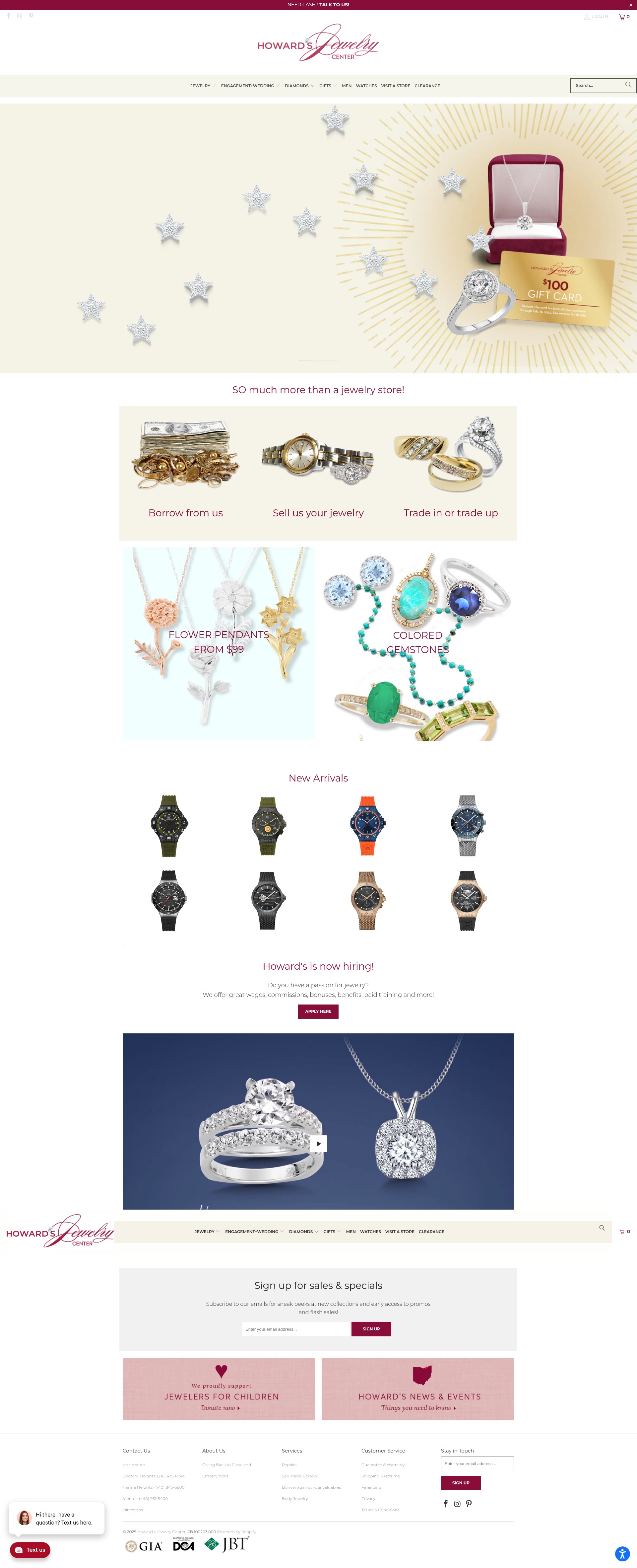 Screenshot of howardsjewelrycenter.com