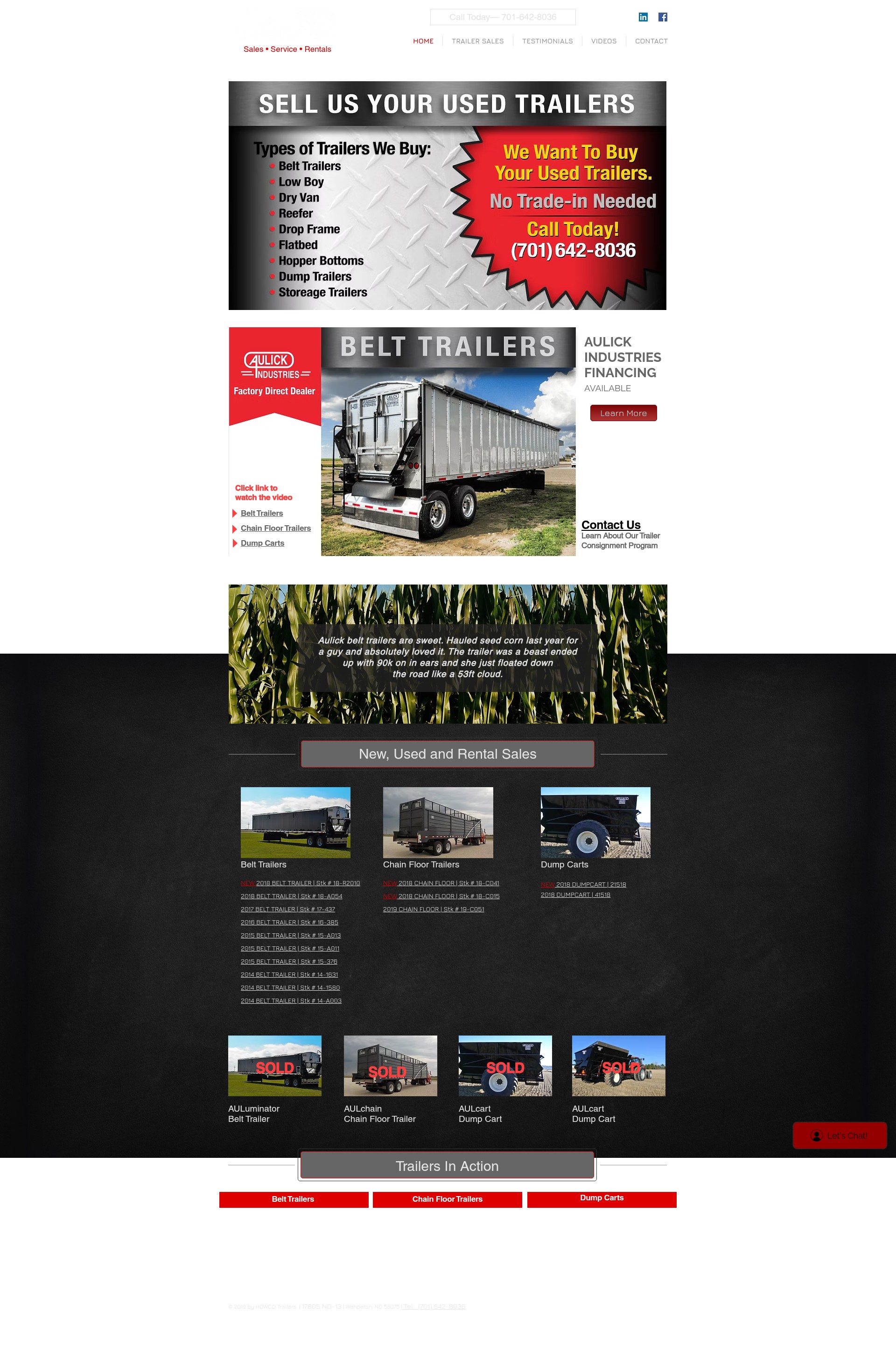 Screenshot of howcotrailers.com