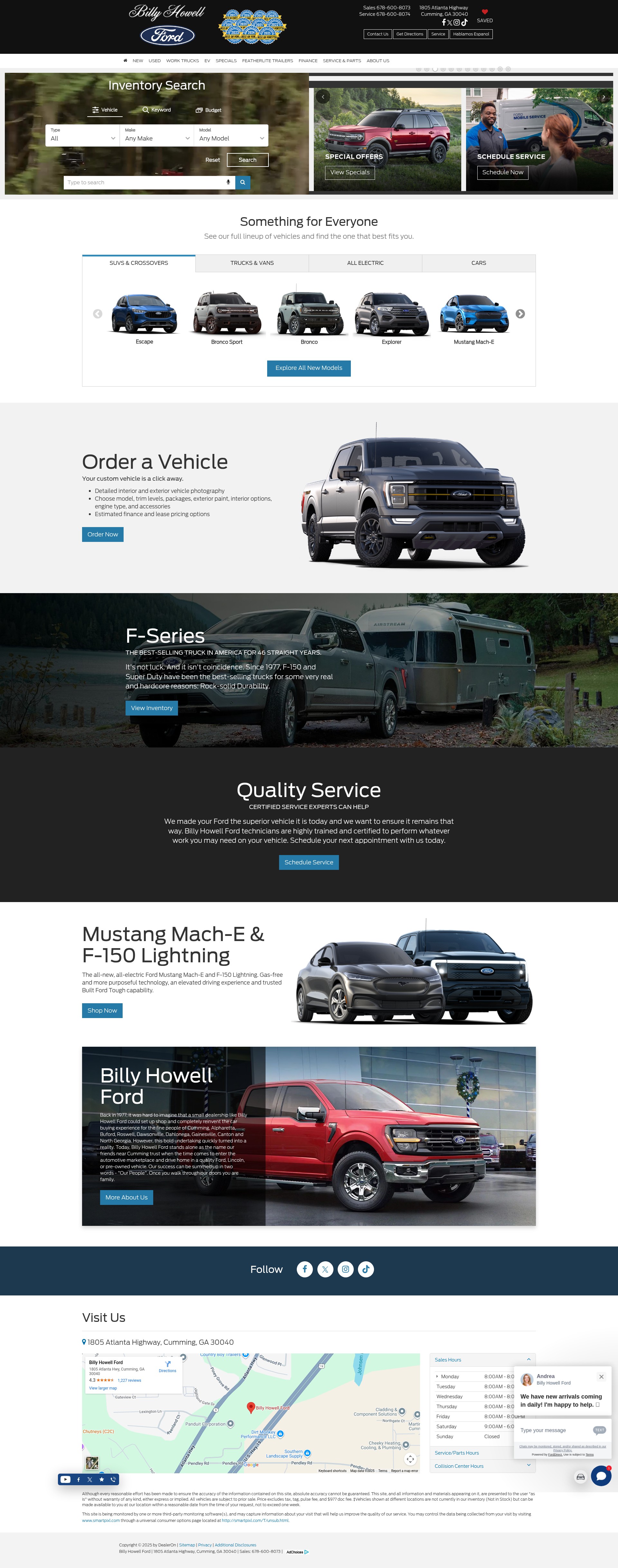 Screenshot of howellford.com