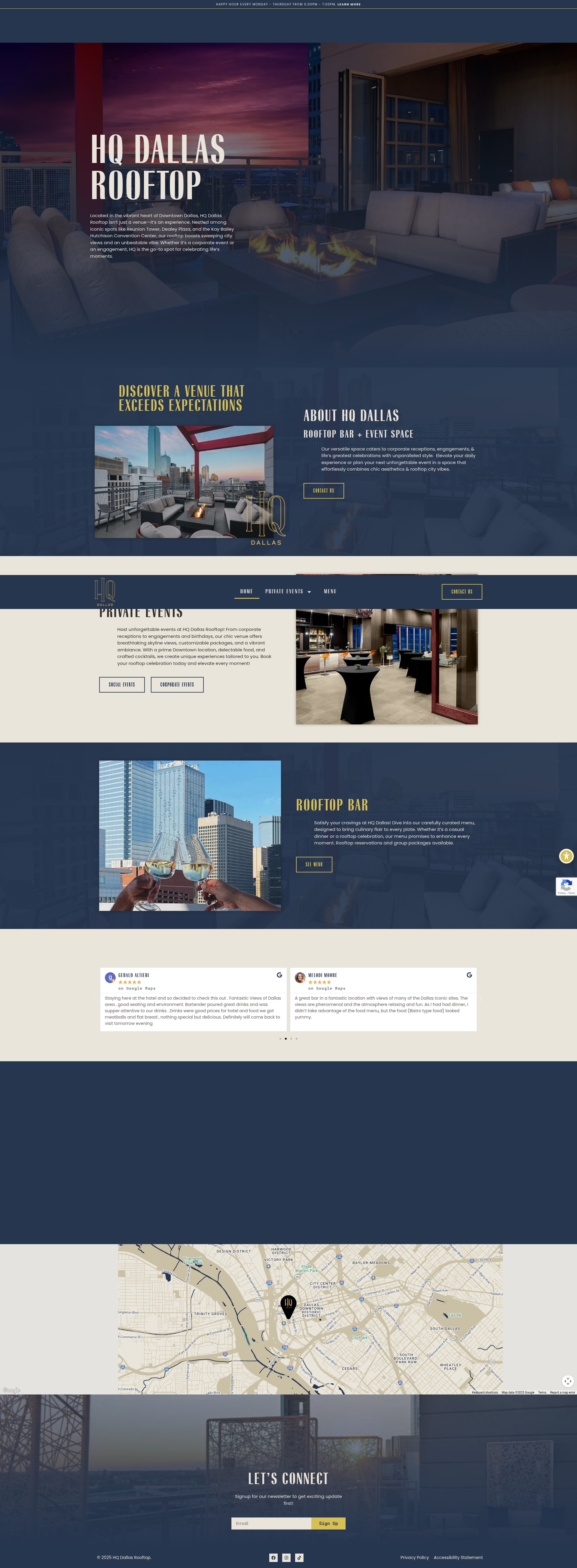 Screenshot of hqdallasrooftop.com
