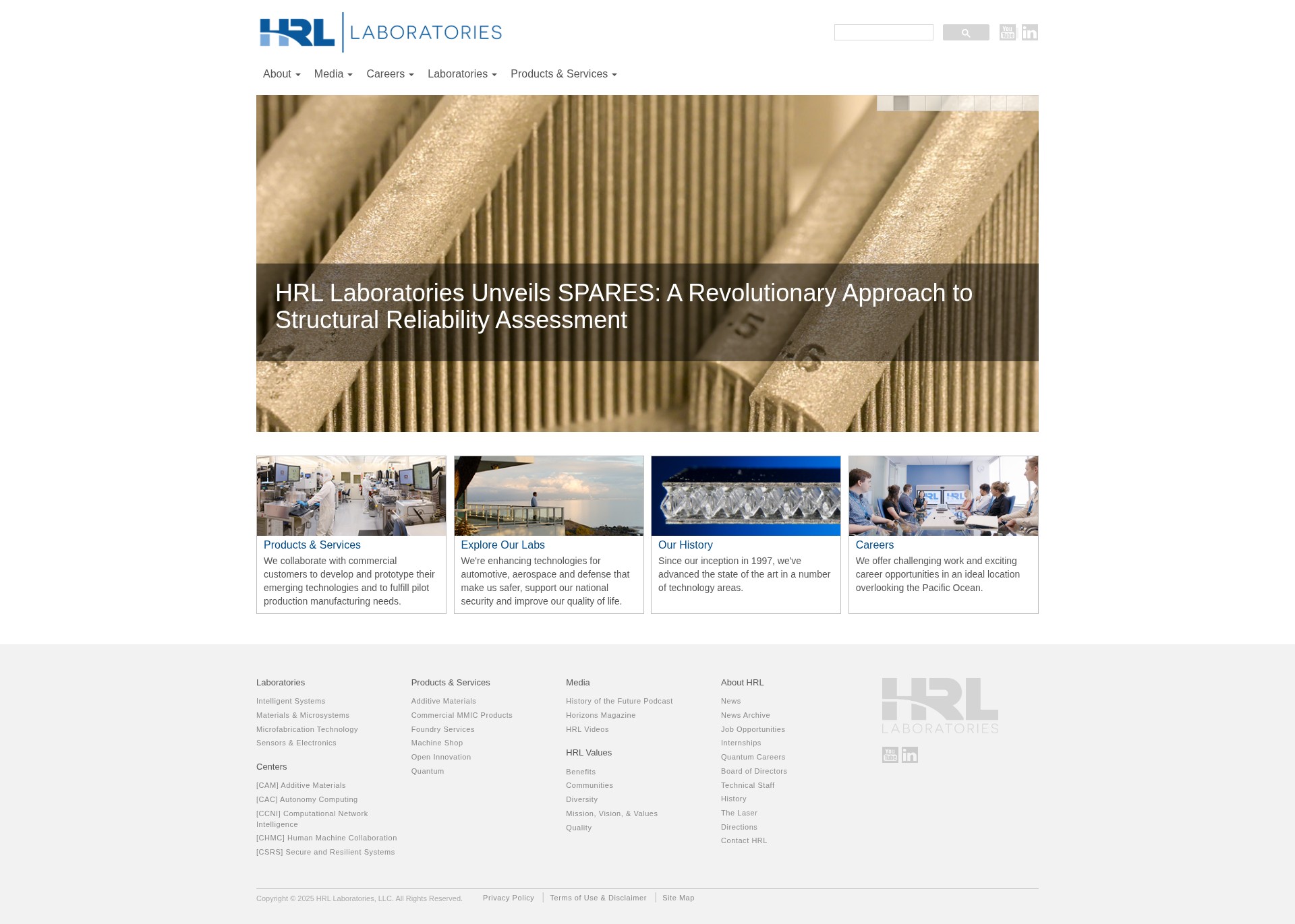 Screenshot of hrl.com