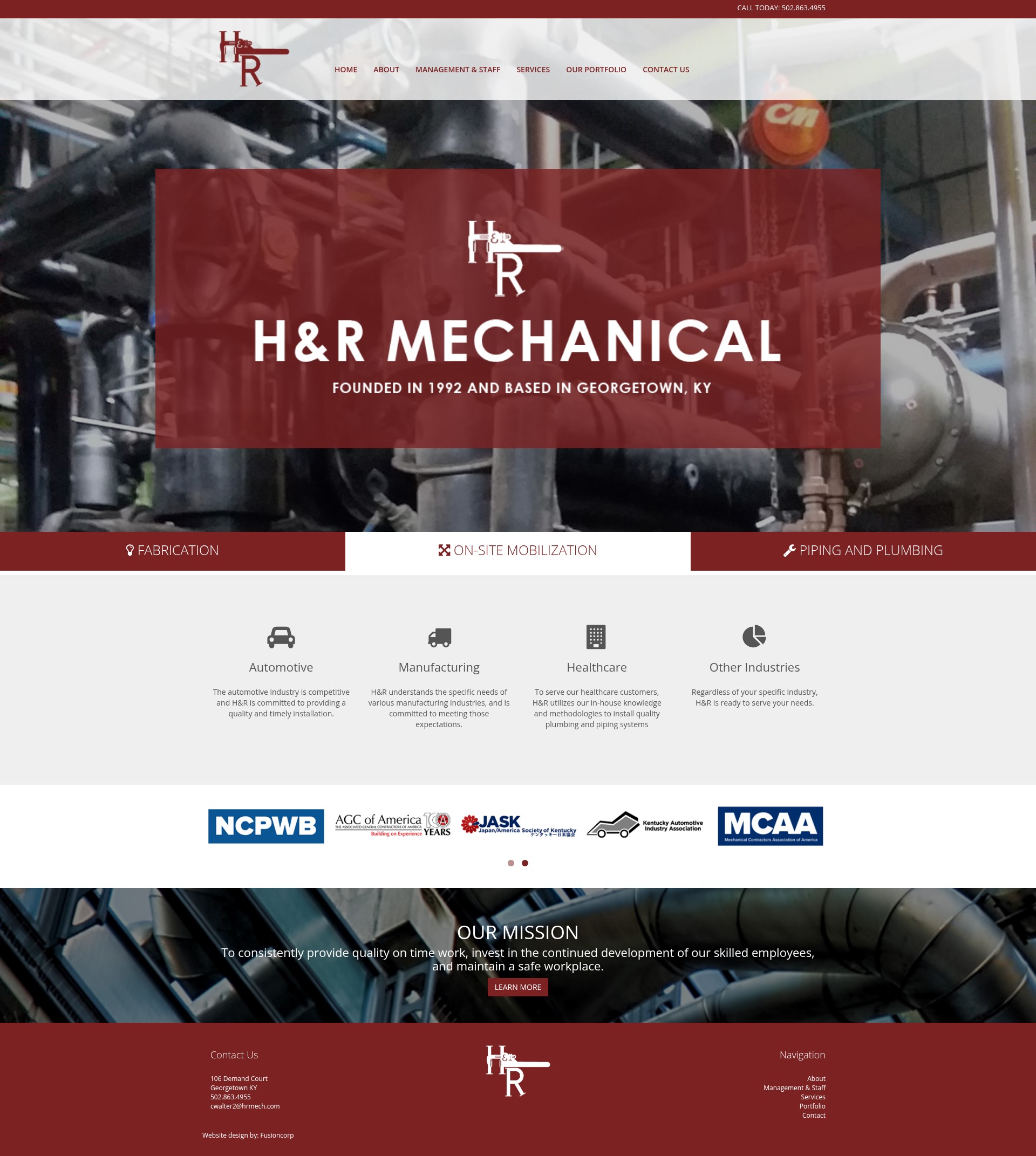 Screenshot of hrmech.com