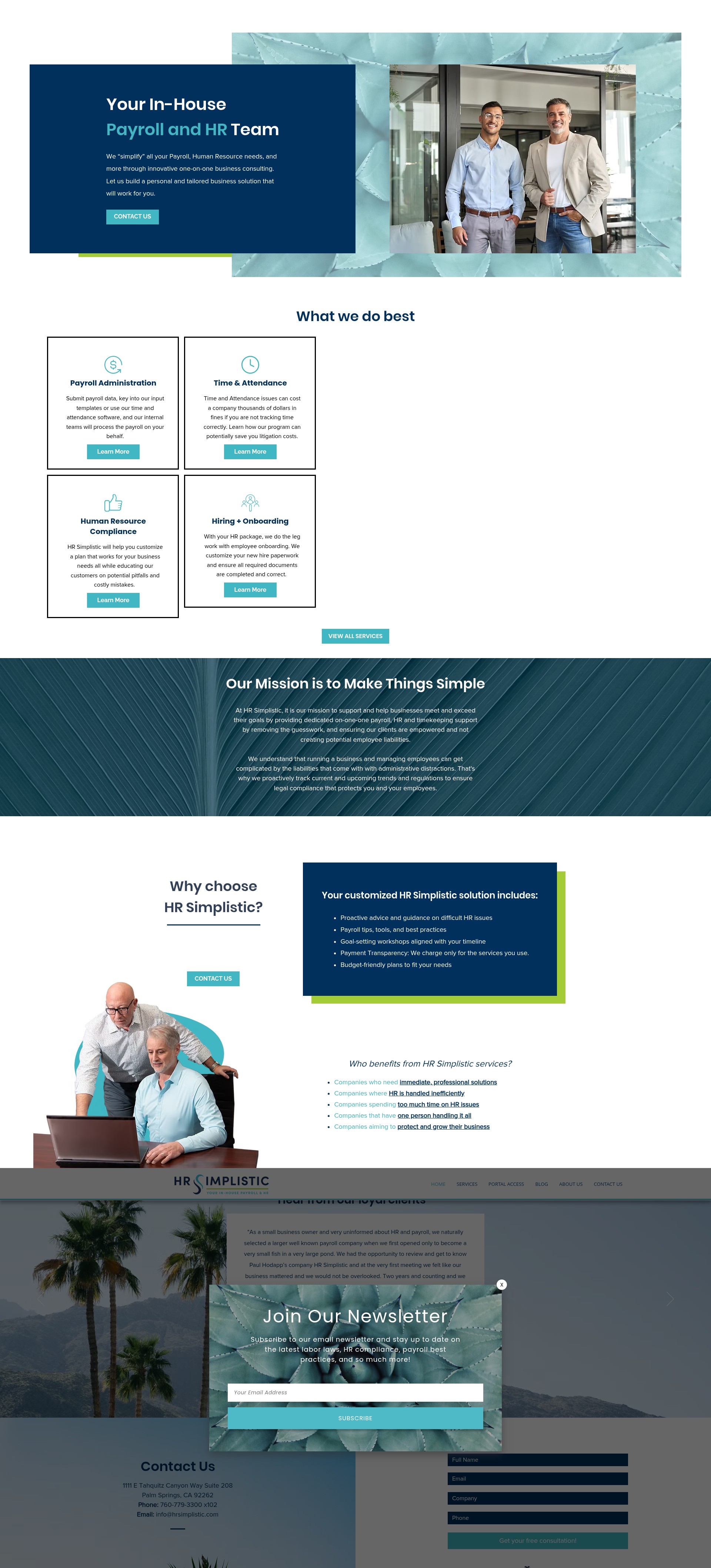 Screenshot of hrsimplistic.com