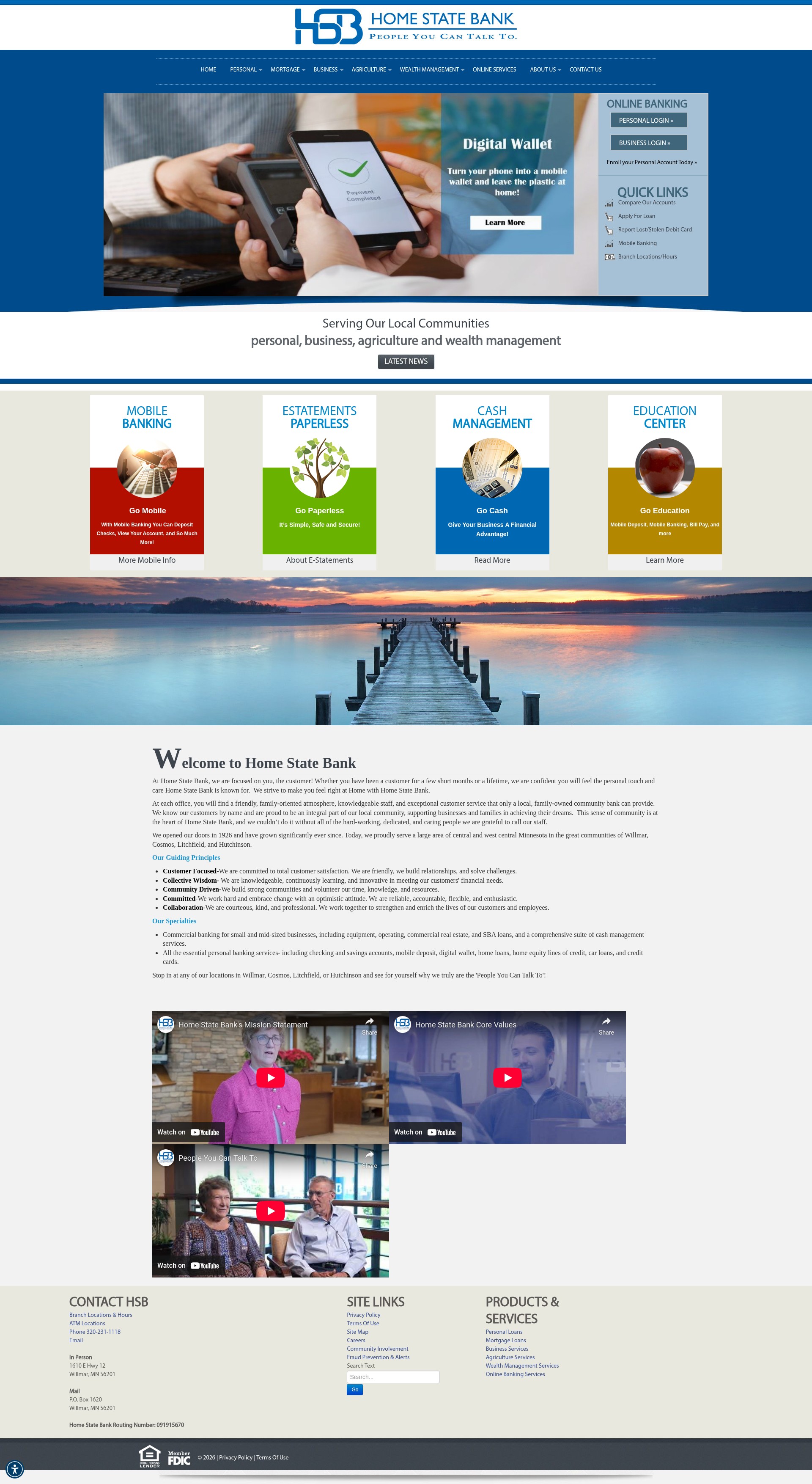 Screenshot of hsbofmn.com