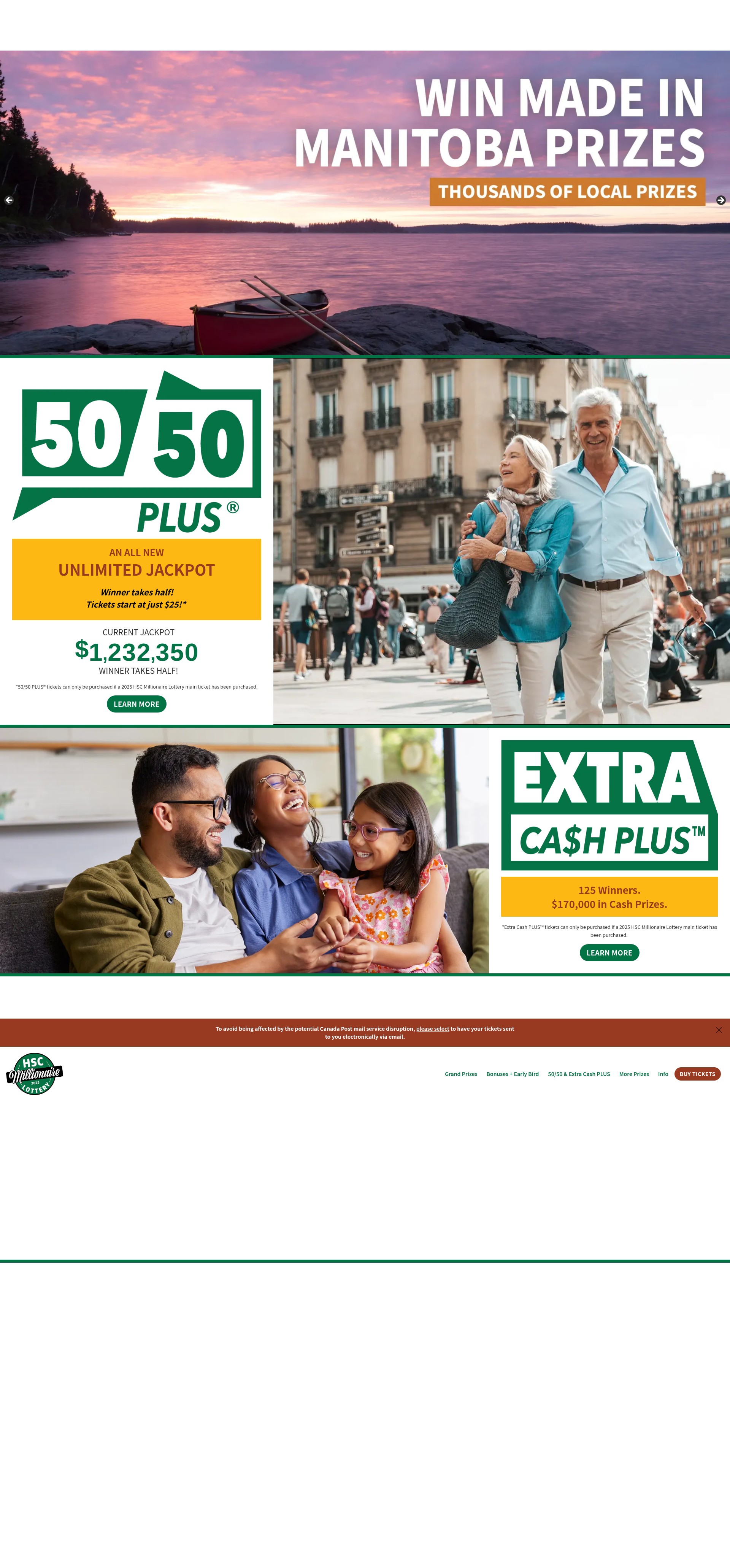 Screenshot of hscmillionaire.com