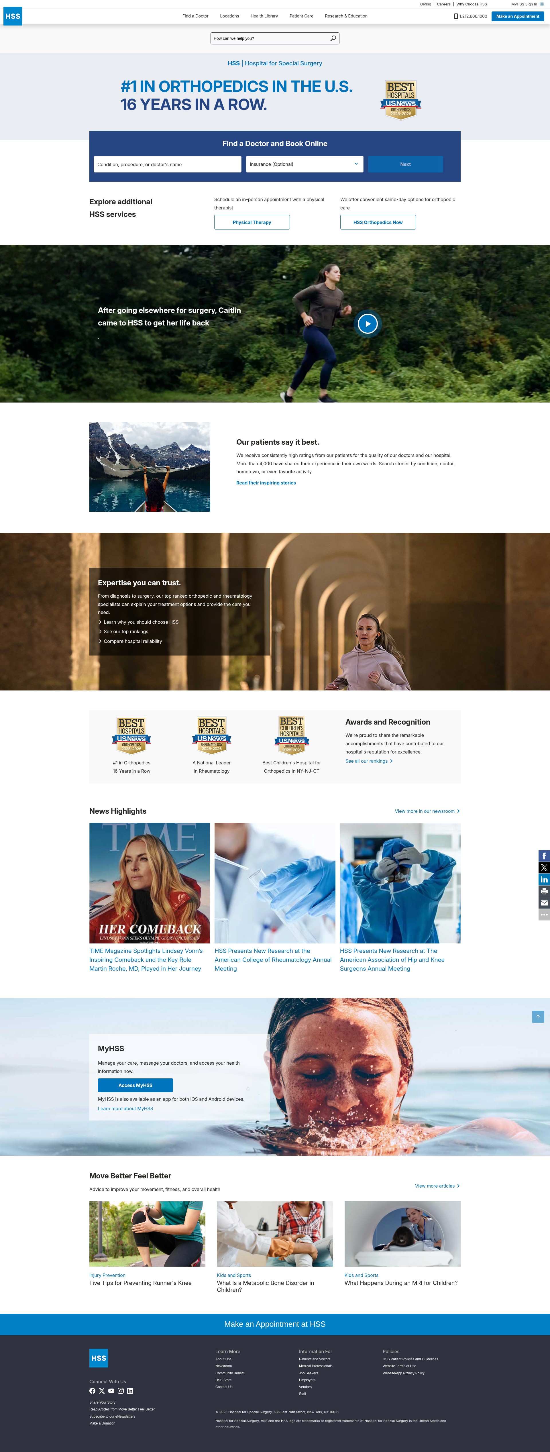 Screenshot of hss.edu