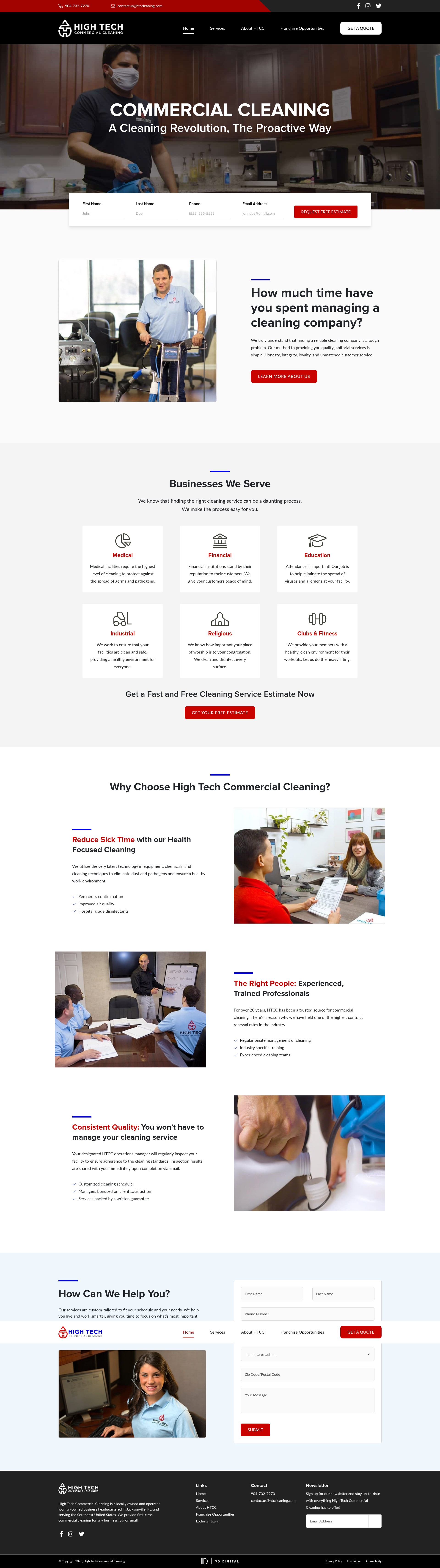 Screenshot of htccleaning.com