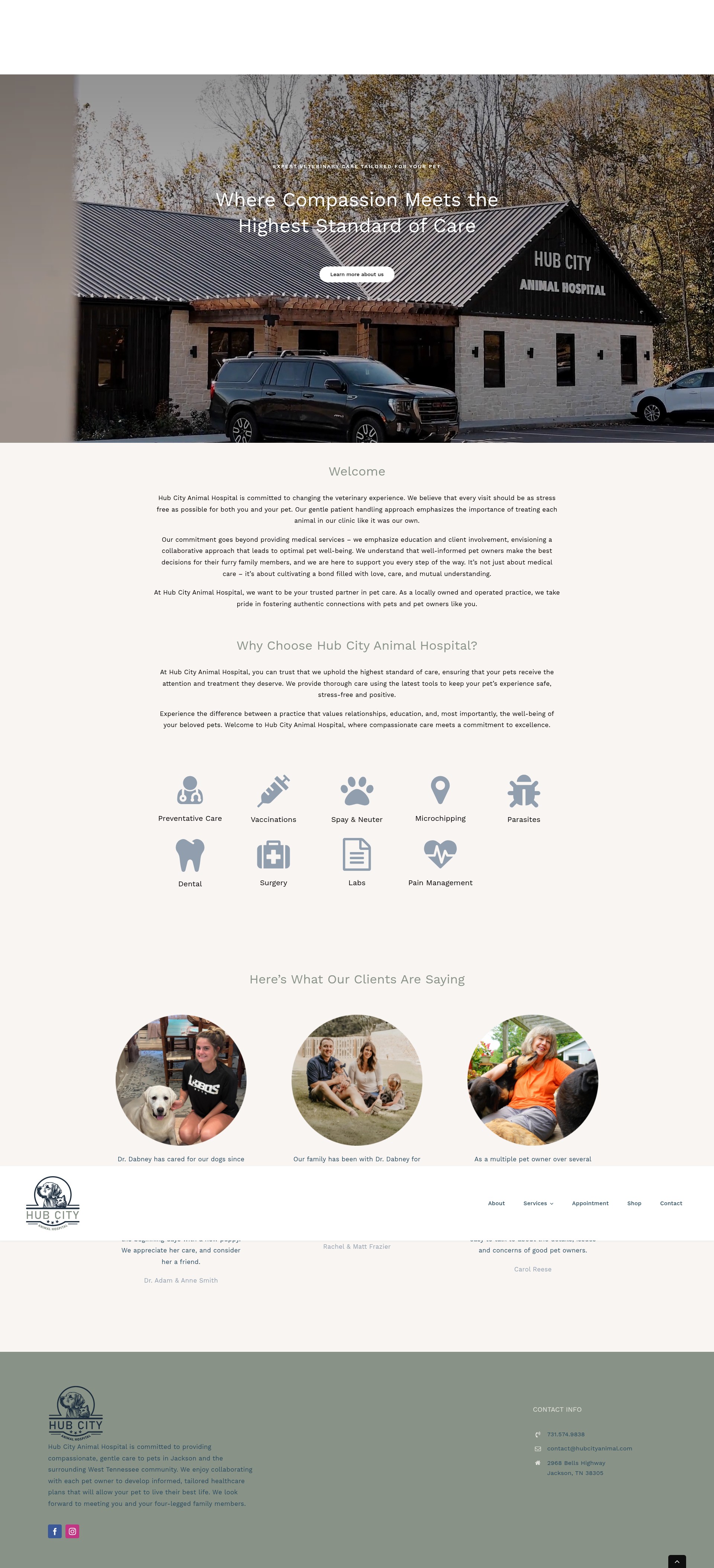 Screenshot of hubcityanimal.com