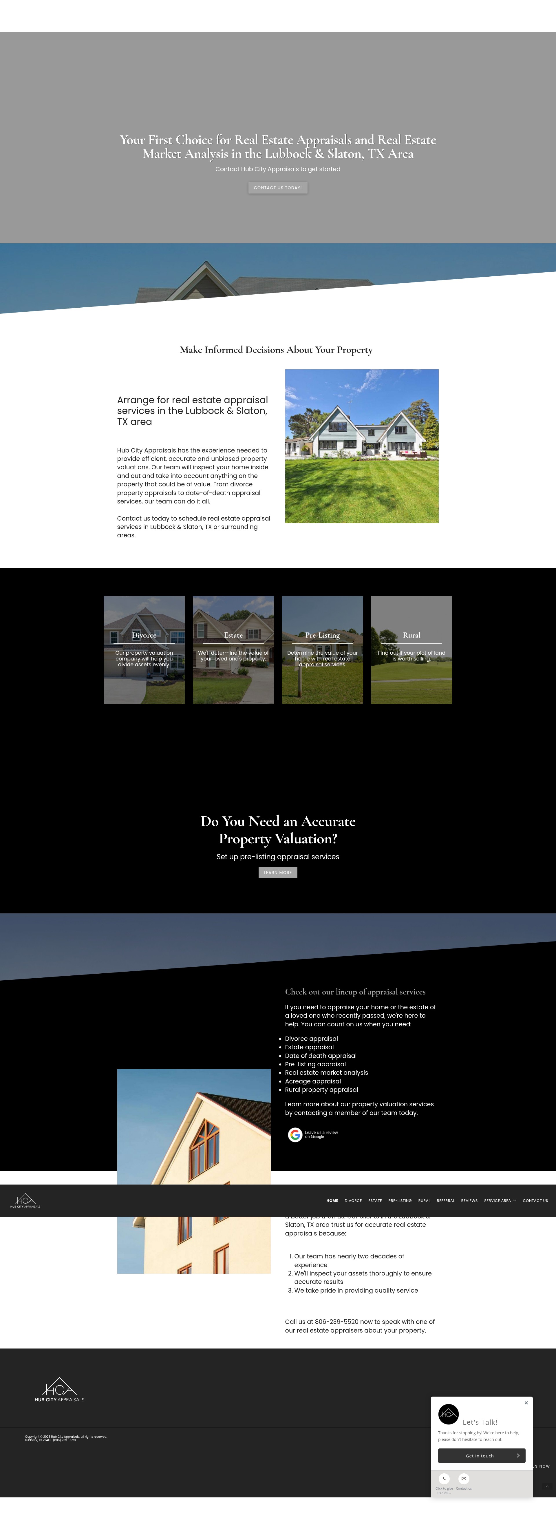 Screenshot of hubcityappraisals.com