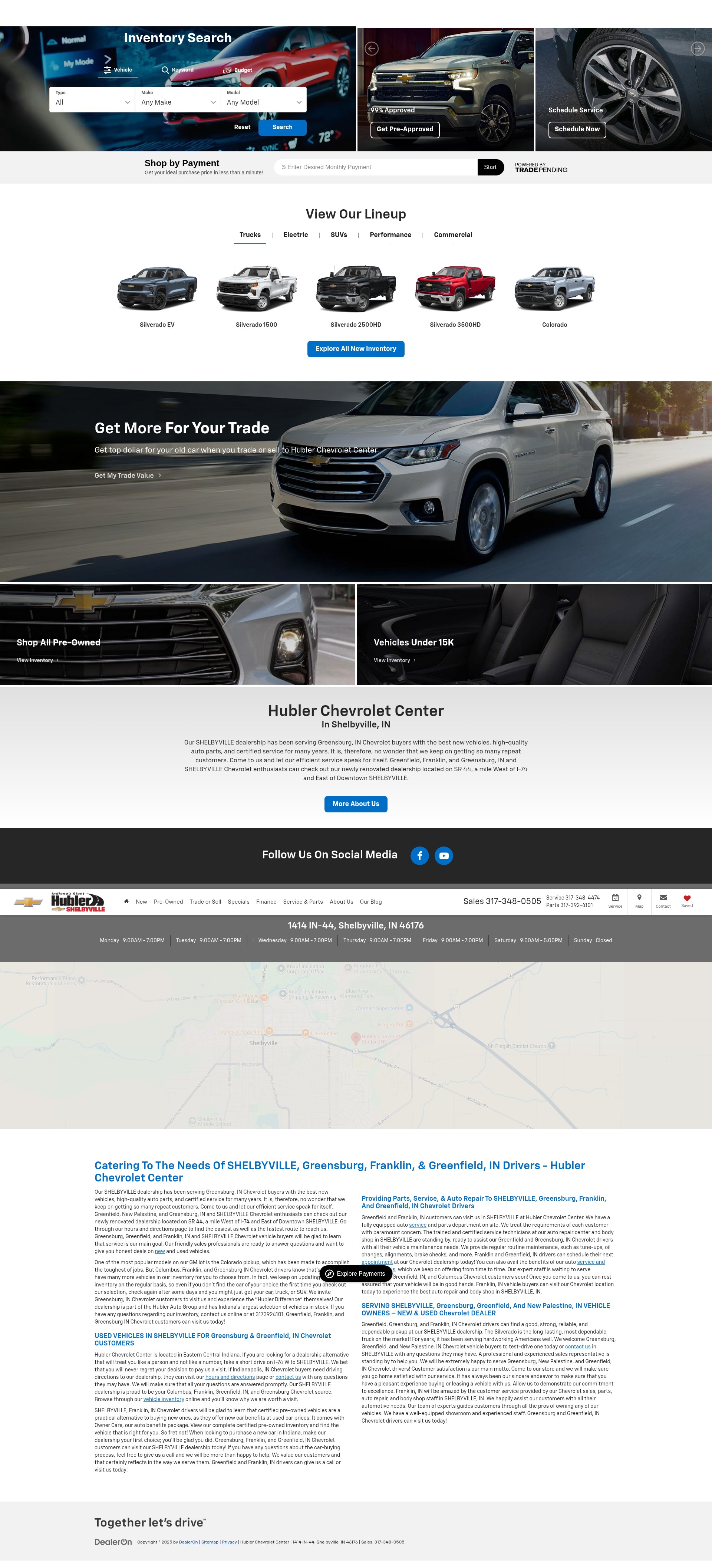Screenshot of hublerchevroletcenter.com