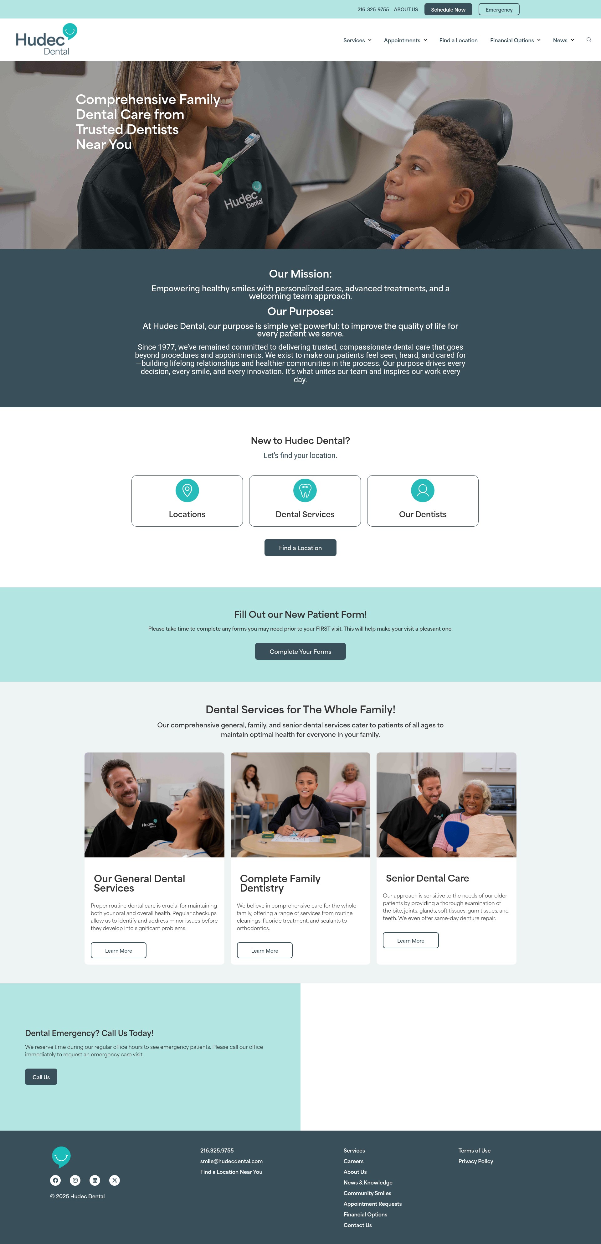 Screenshot of hudecdental.com