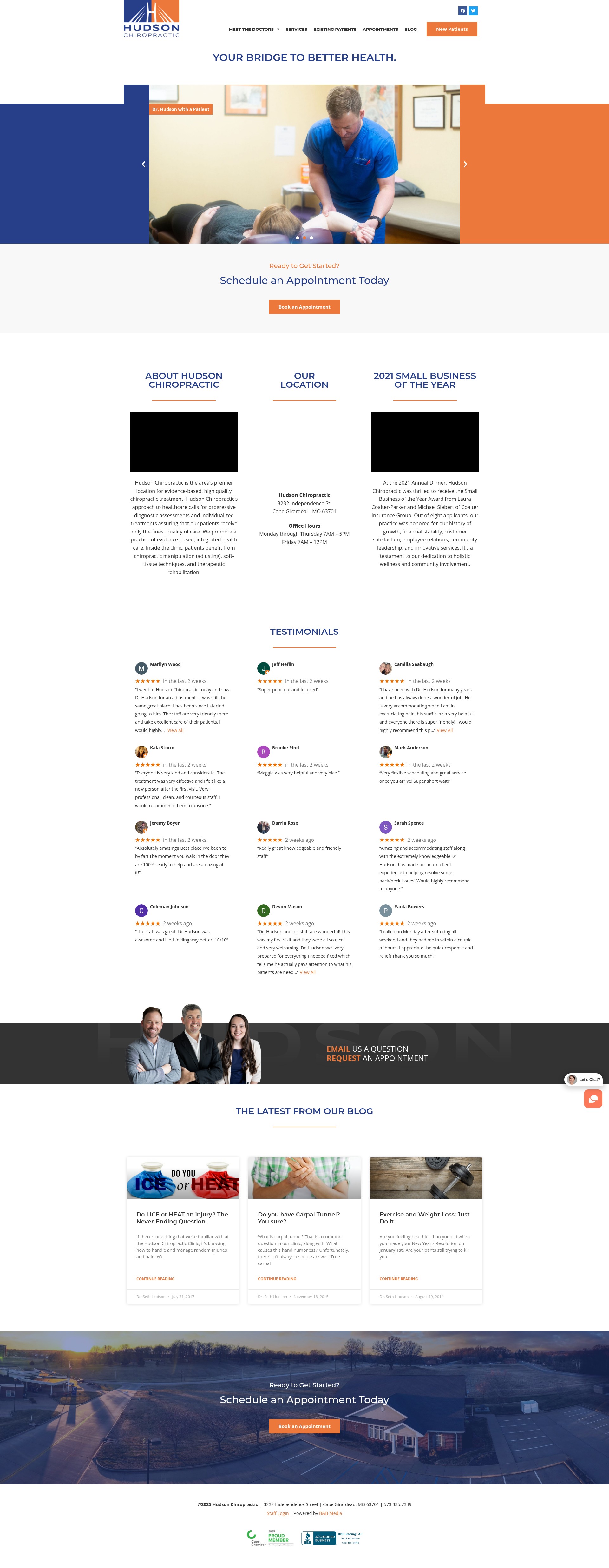 Screenshot of hudsonchirocape.com