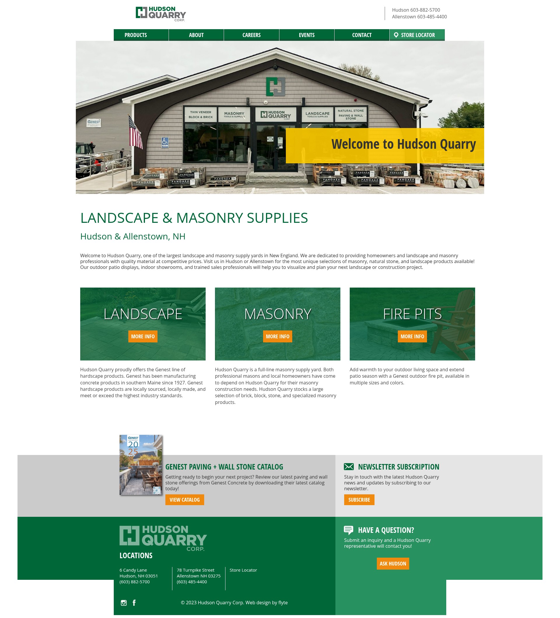Screenshot of hudsonquarry.com