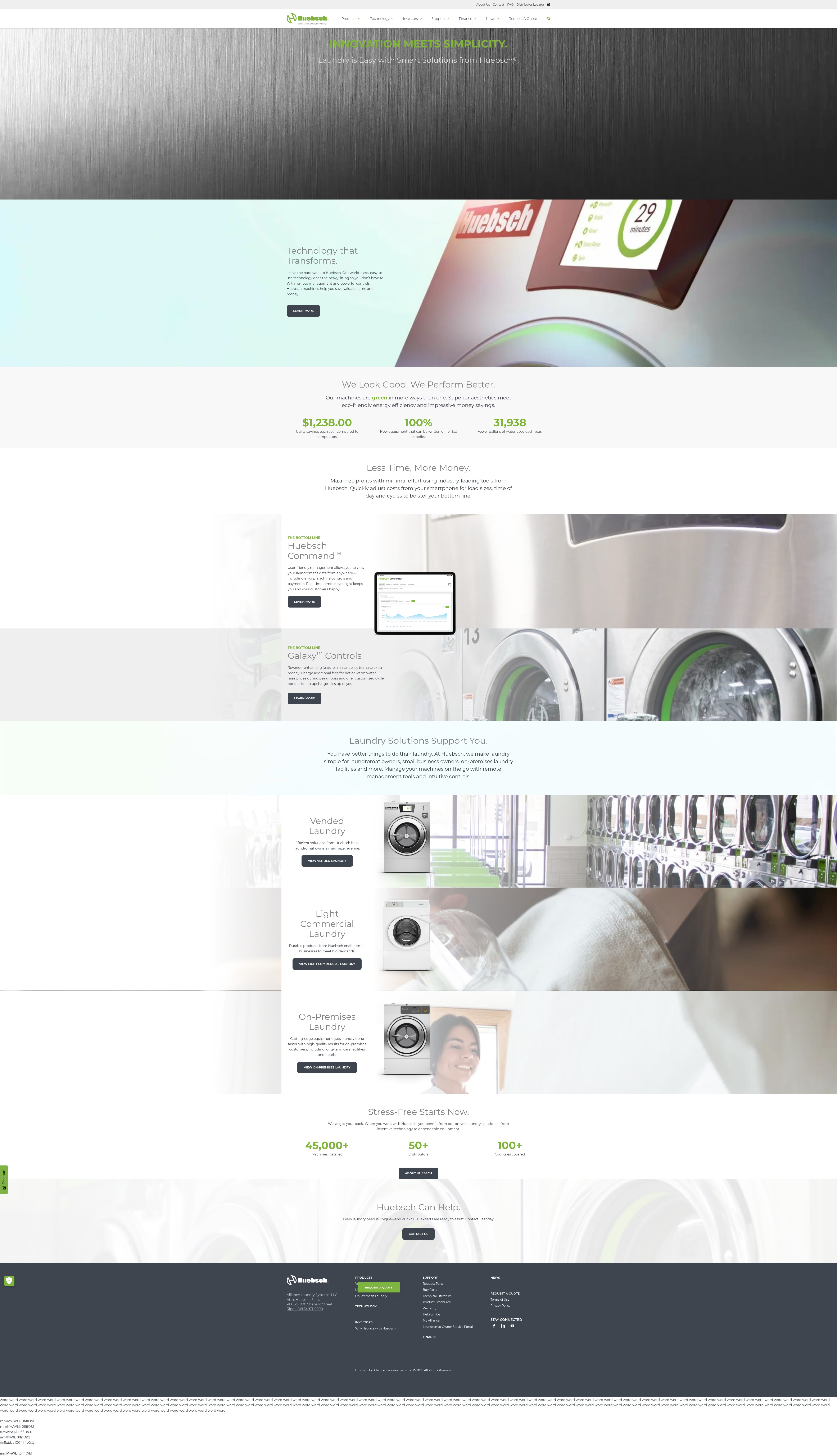 Screenshot of huebsch.com