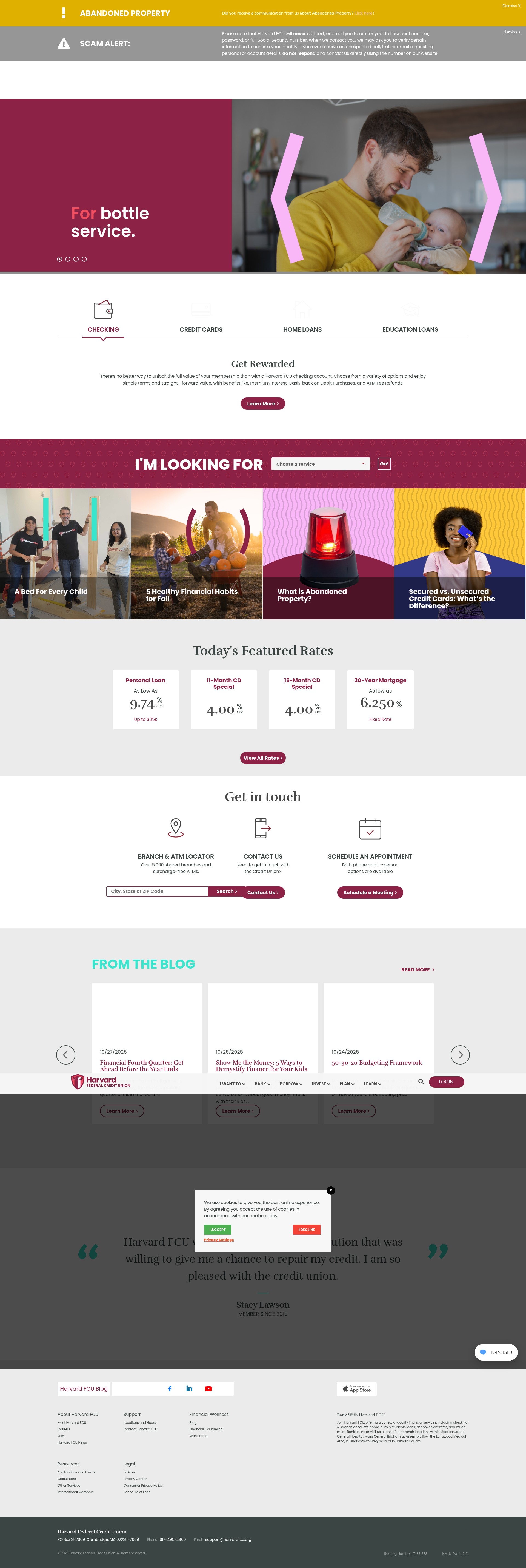 Screenshot of huecu.org