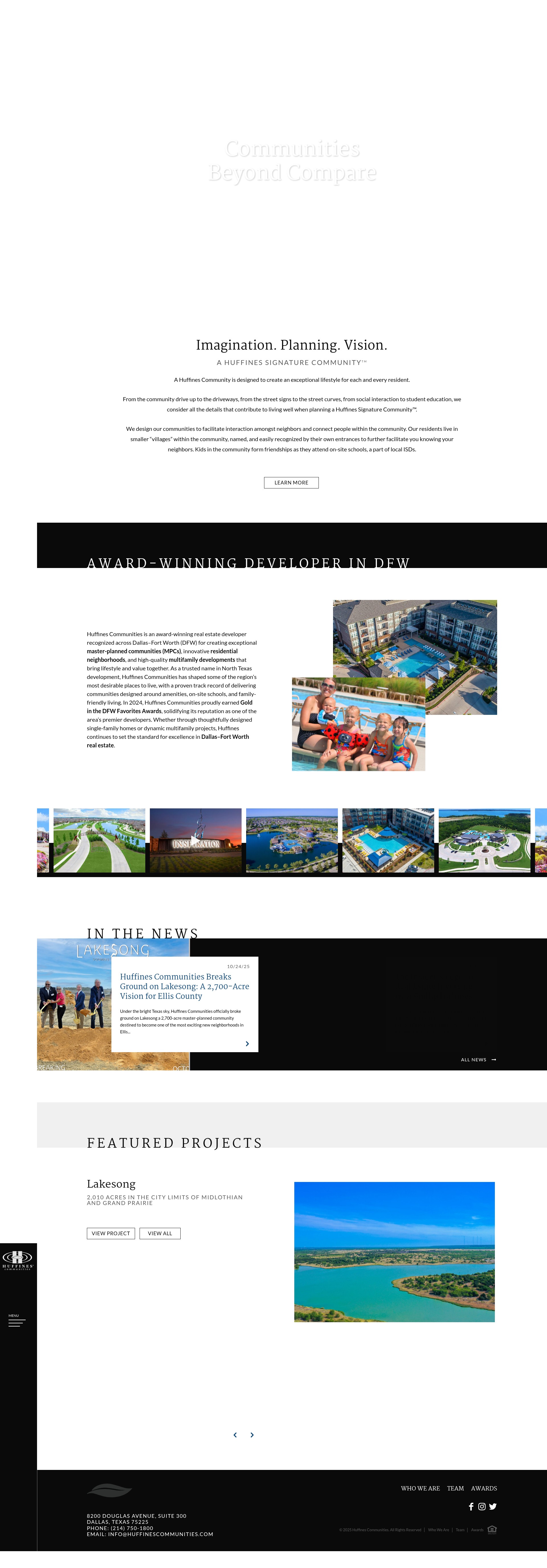 Screenshot of huffinescommunities.com