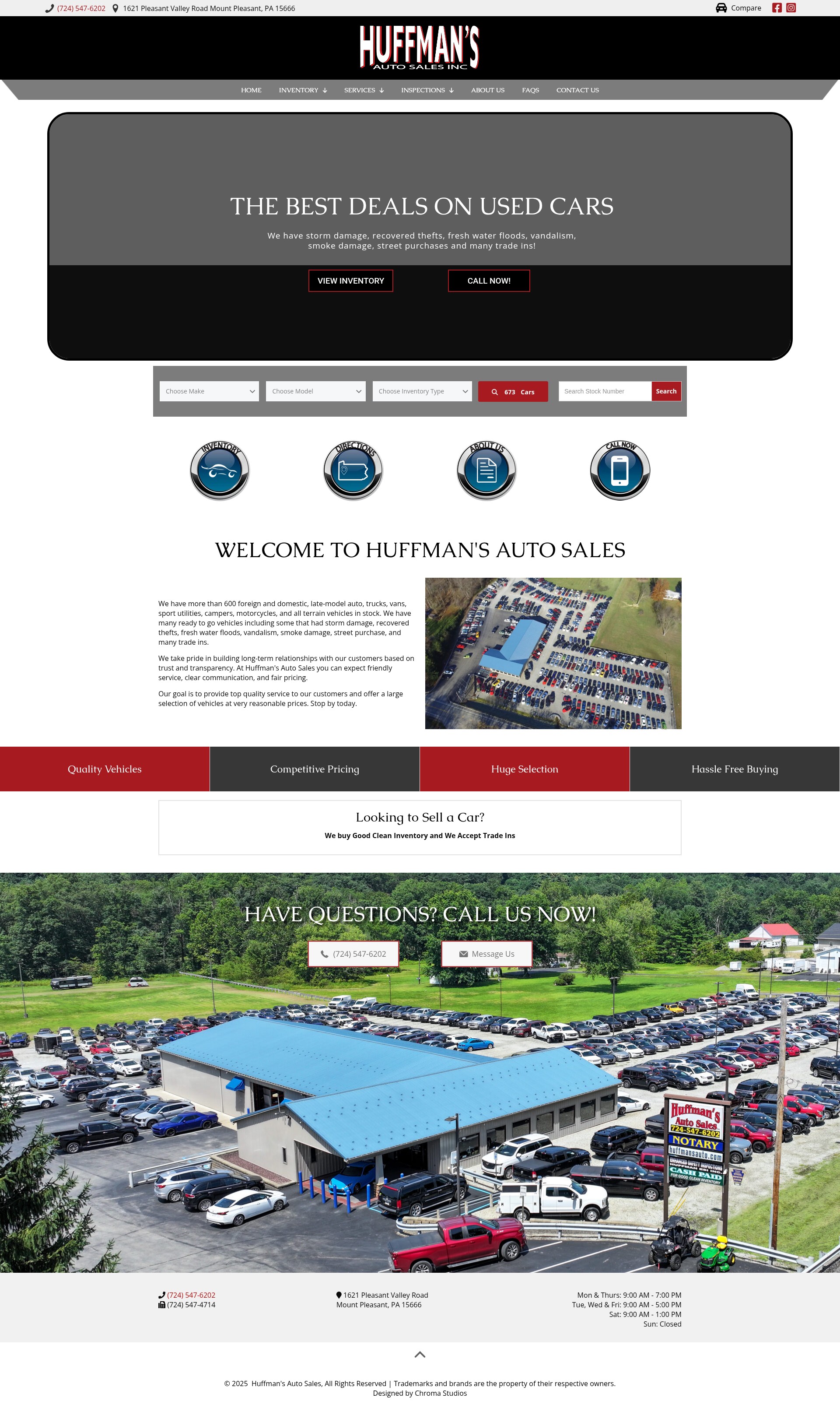 Screenshot of huffmansauto.com