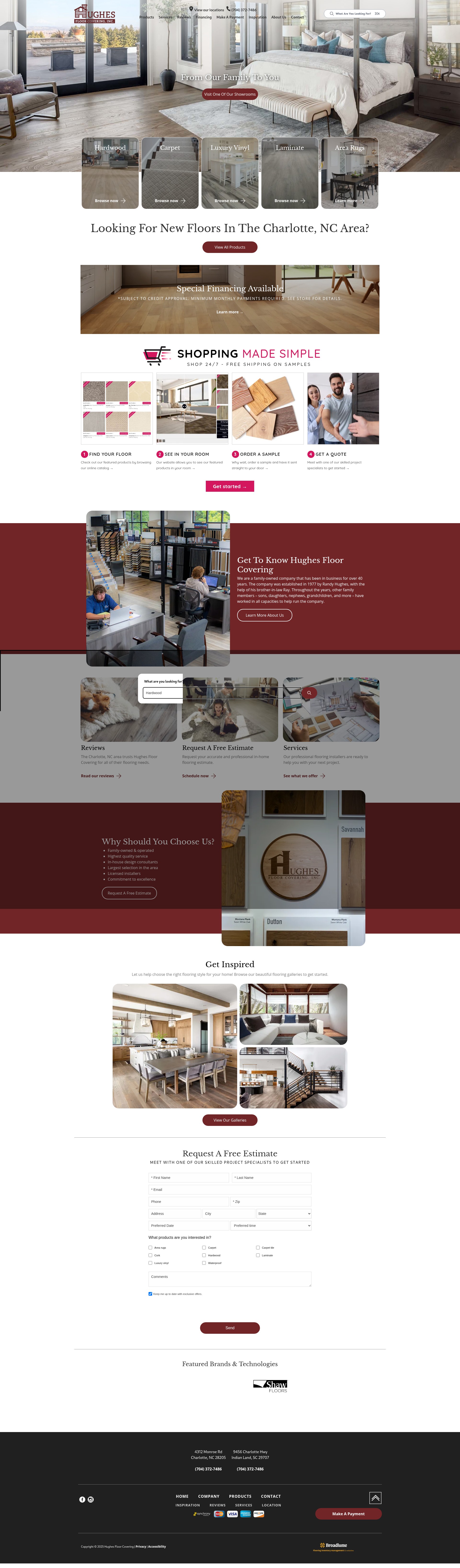 Screenshot of hughesfloorcovering.com