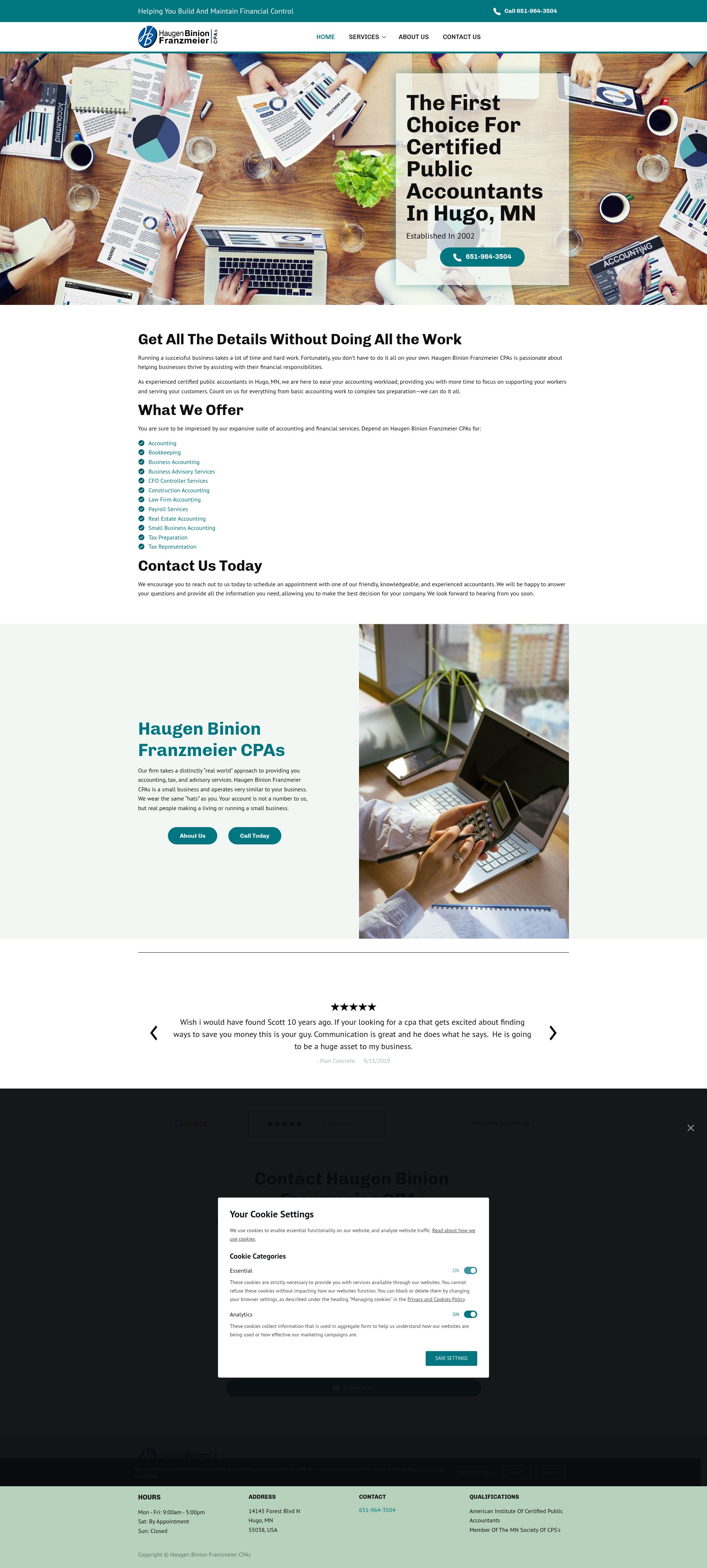 Screenshot of hugomncpa.com