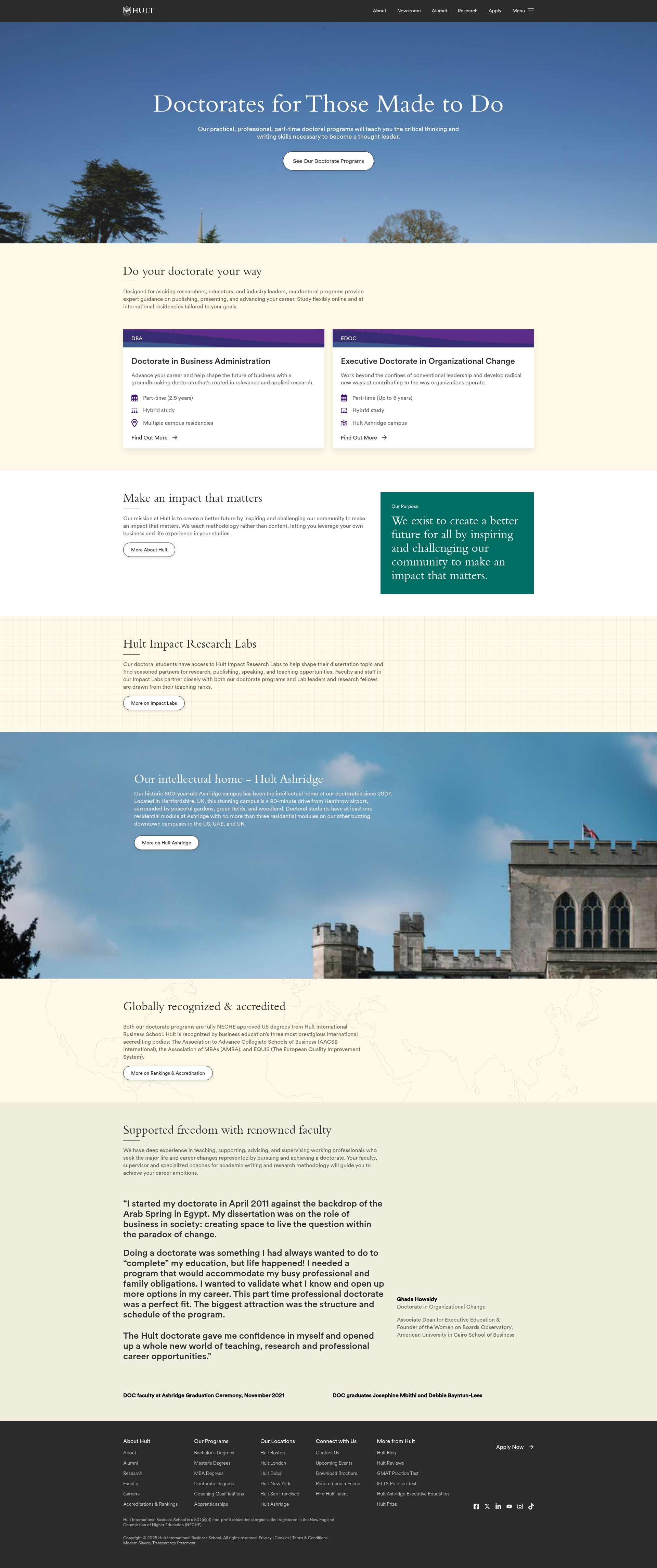 Screenshot of hult.edu