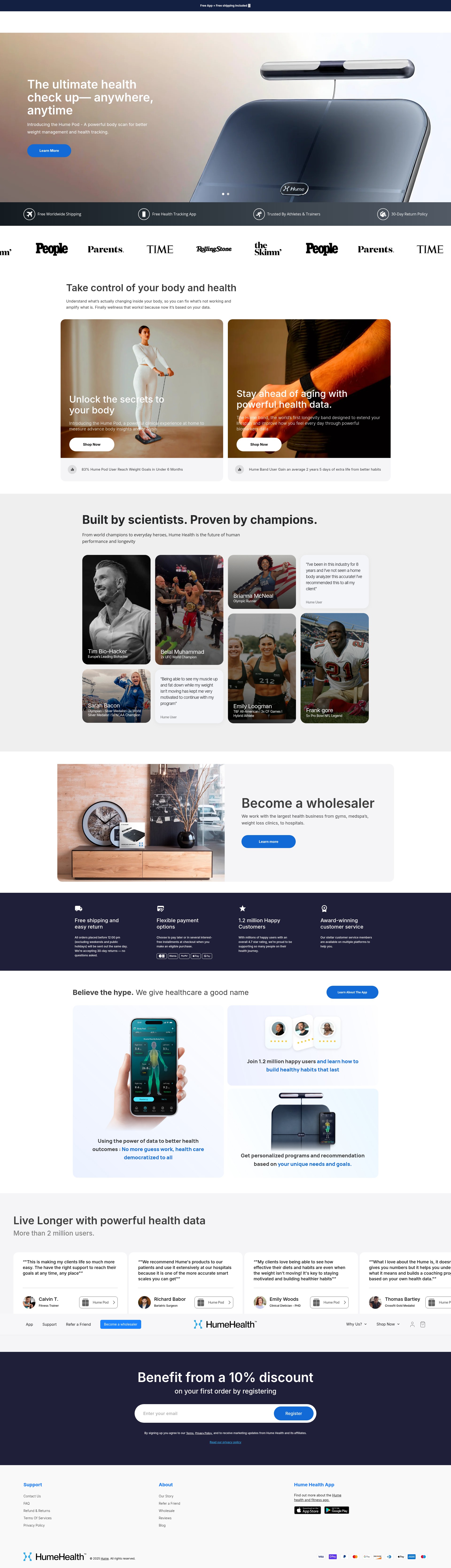 Screenshot of humehealth.com
