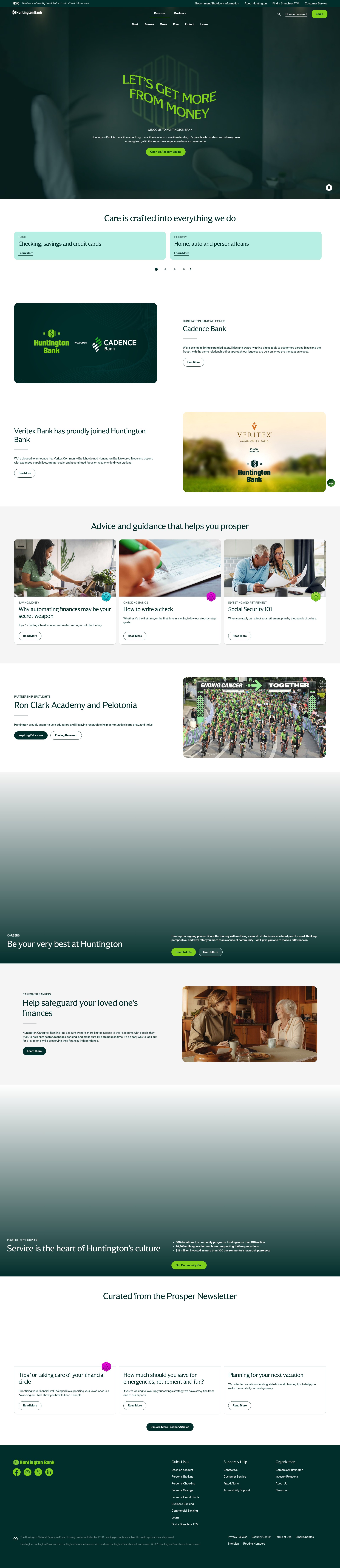 Screenshot of huntington.com