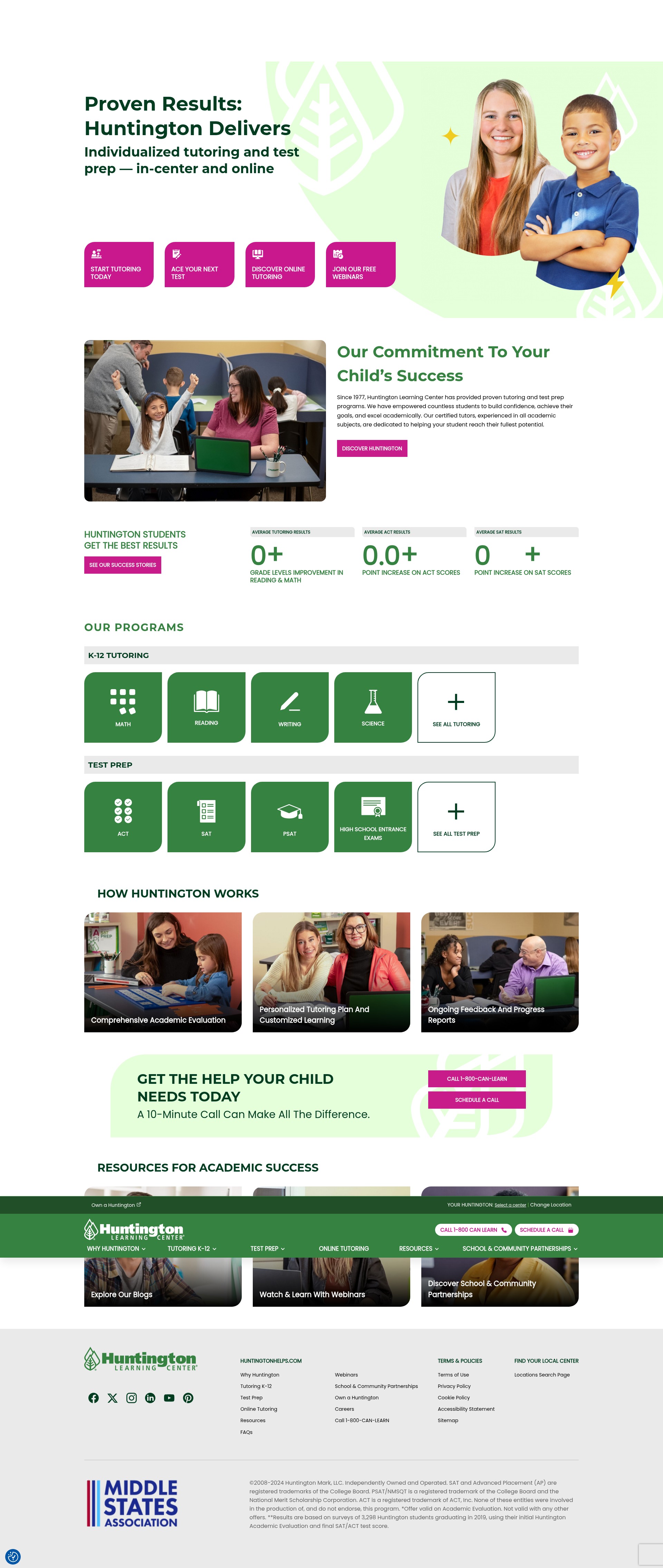 Screenshot of huntingtonhelps.com