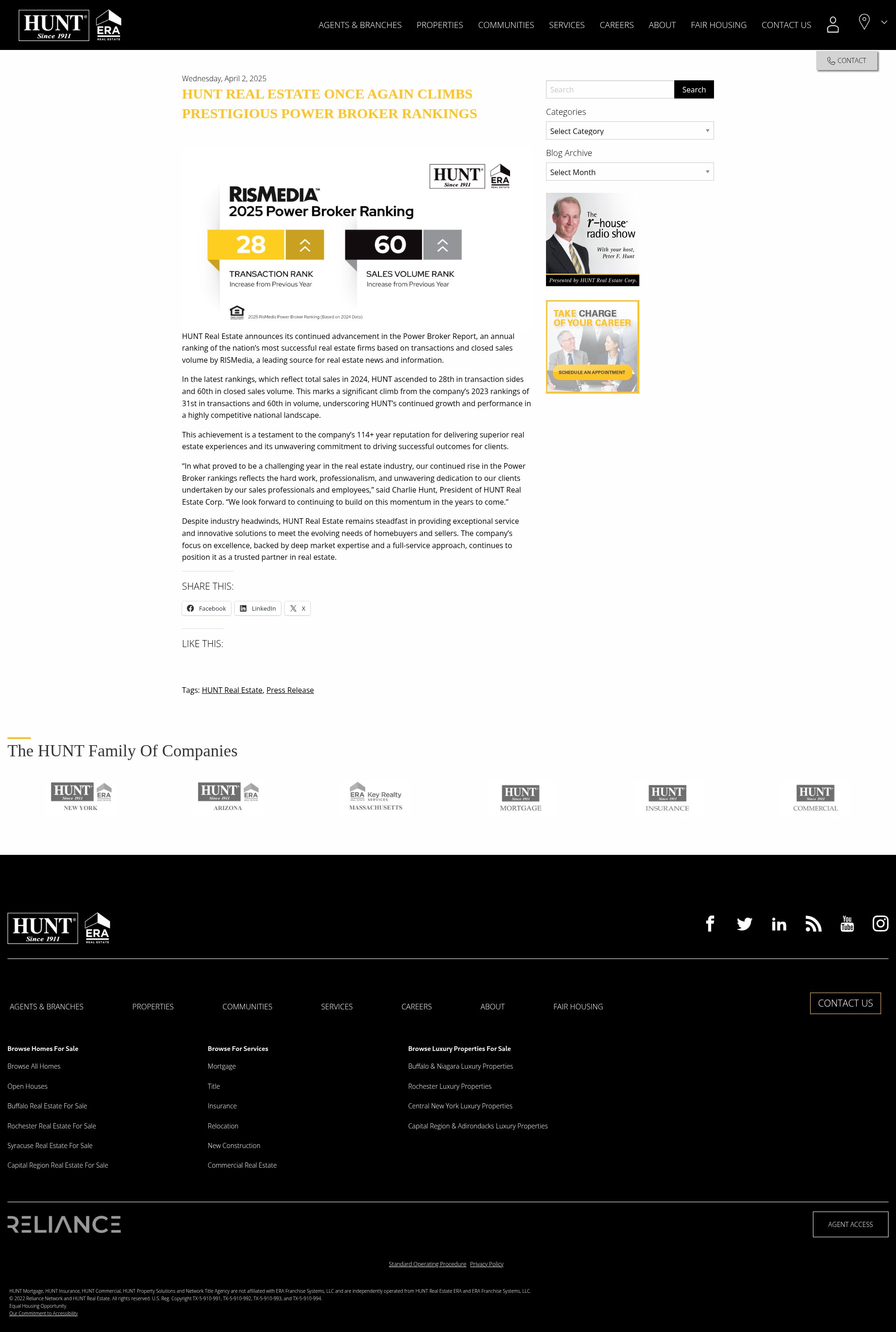 Screenshot of huntrealestate.com