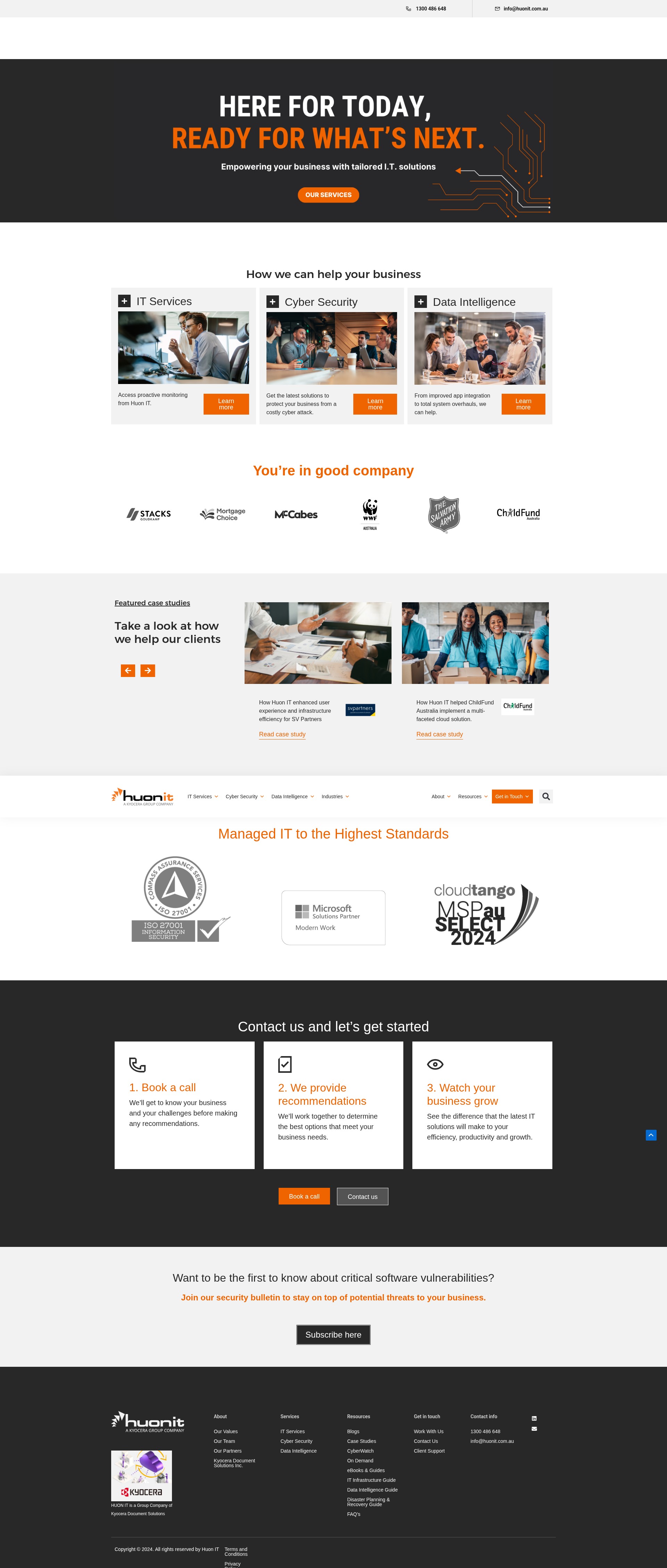 Screenshot of huonit.com.au