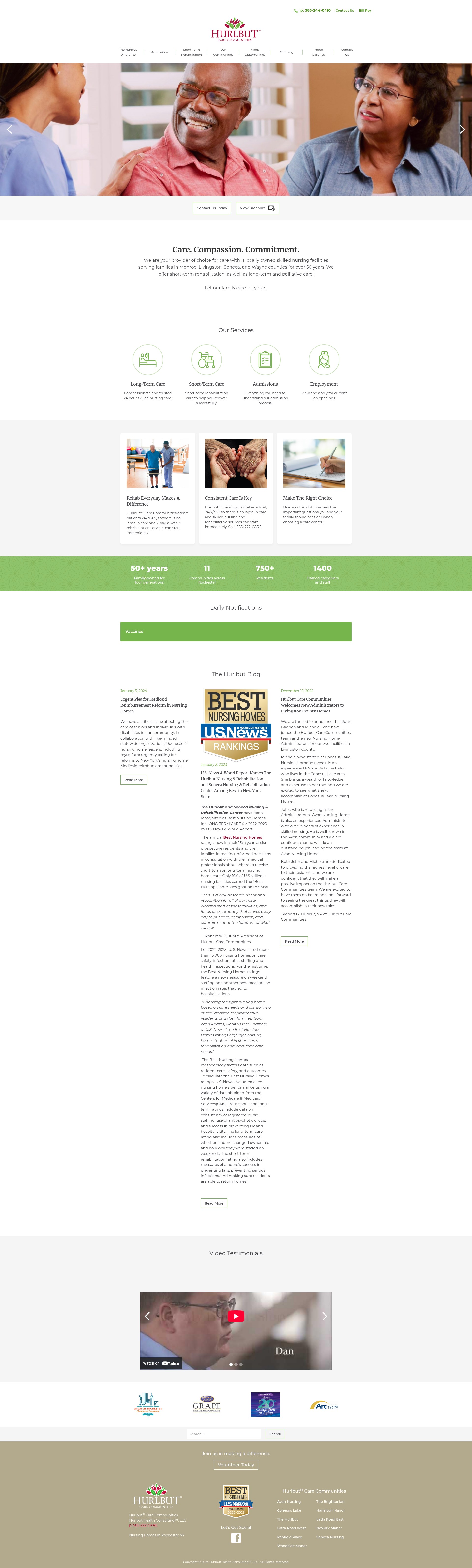 Screenshot of hurlbutcare.com