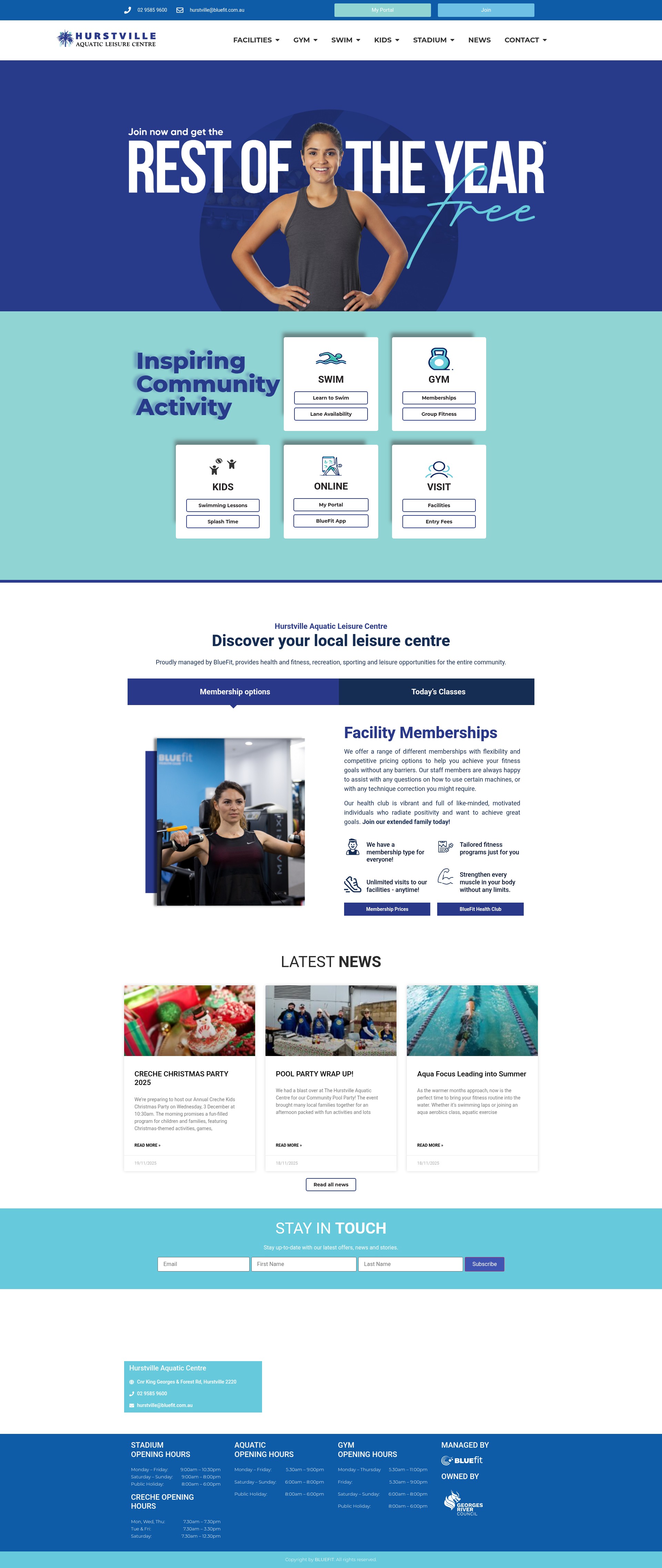 Screenshot of hurstvilleaquatic.com.au