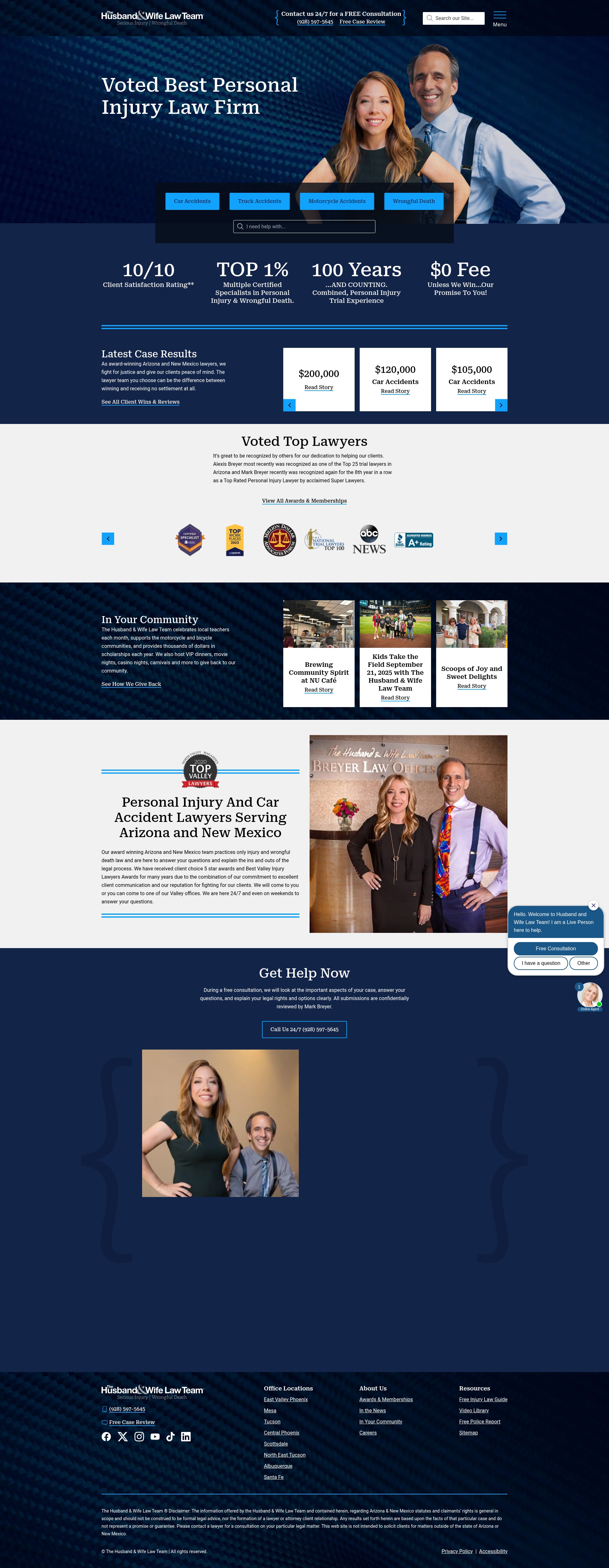 Screenshot of husbandandwifelawteam.com
