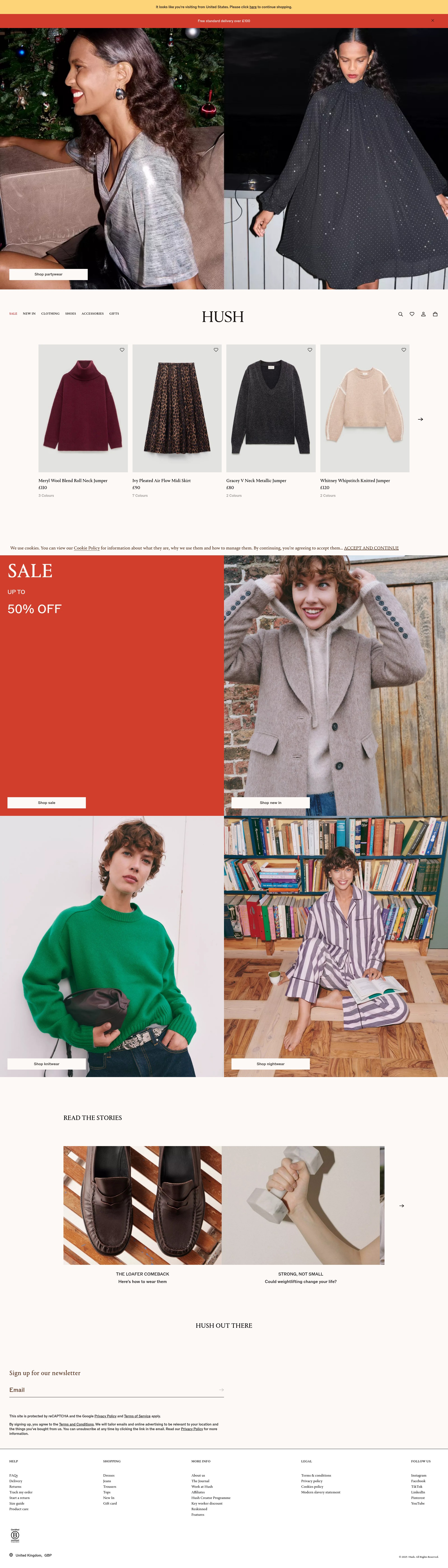 Screenshot of hush-uk.com